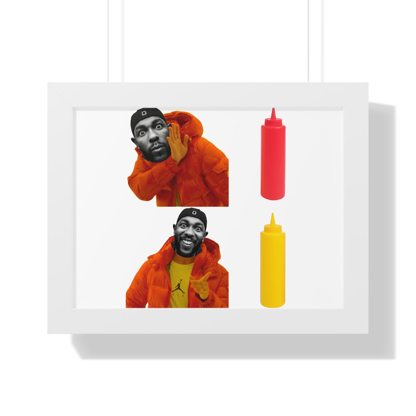 Kendrick Lamar MUSTARD Drake Meme - Framed Poster