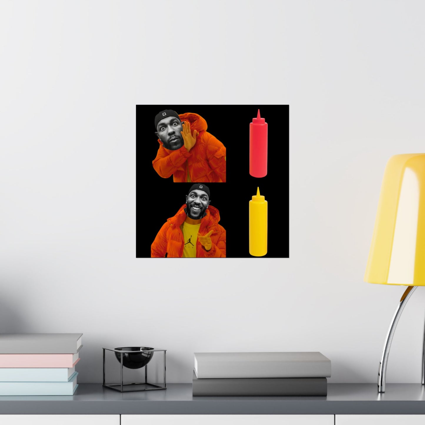 Kendrick Lamar MUSTARD Drake Meme - Matte Posters, Vibrant