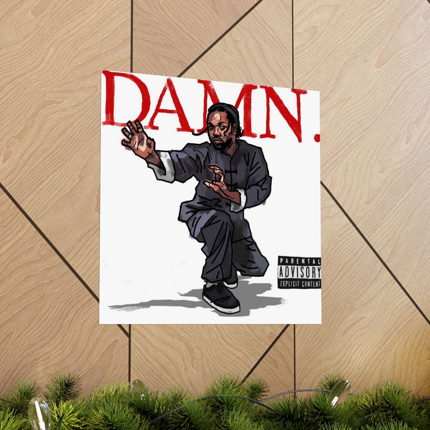 Kendrick Lamar "Kung Fu Kenny" DAMN Album - Matte Poster - Art Print – Hip Hop Matte Wall Decor – Rap Music Fan Gift