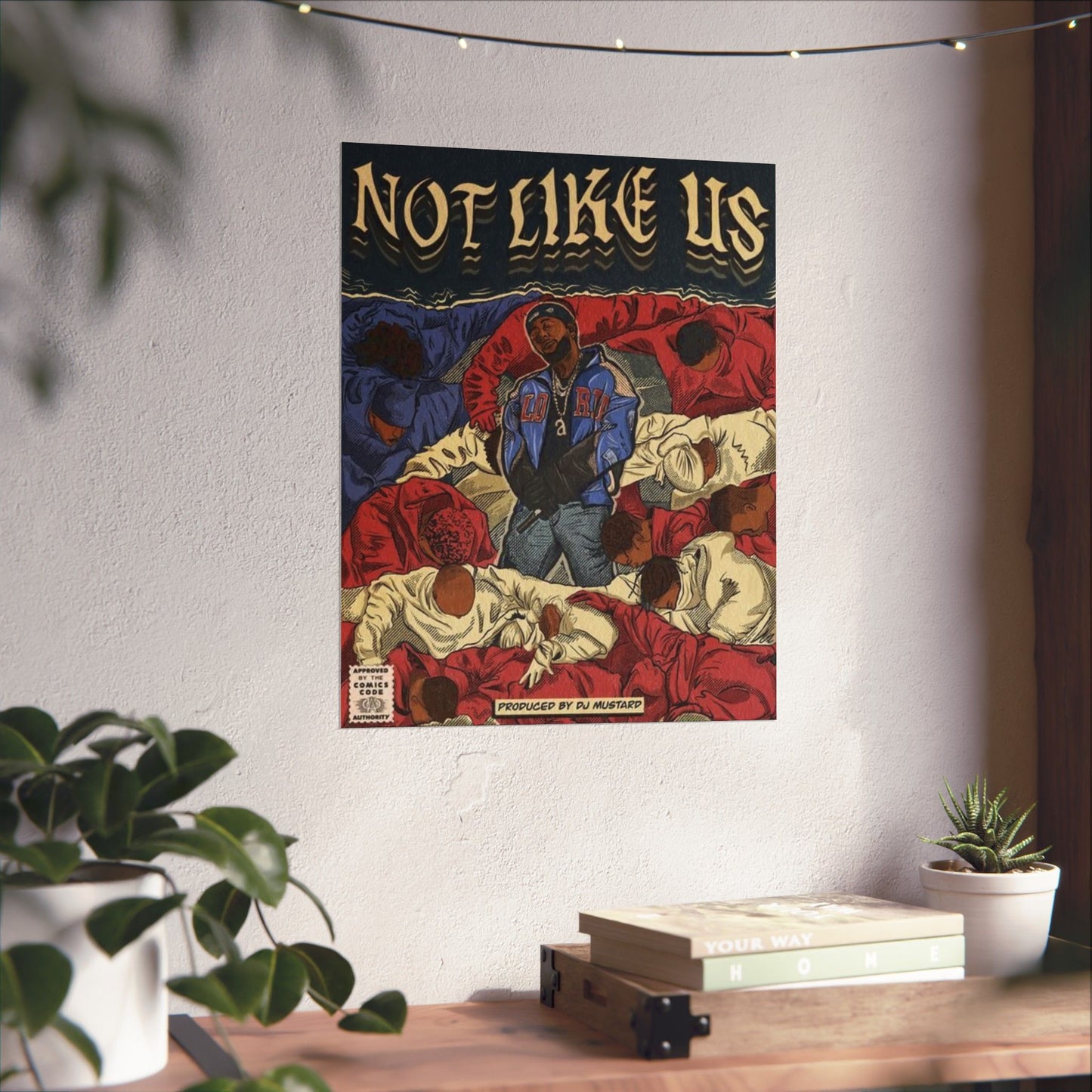 Kendrick Lamar "Not Like Us" Comic Book Cover - Matte Poster – Hip Hop Wall Art, Music Legend Print, Matte Finish Poster for Home & Office Decor