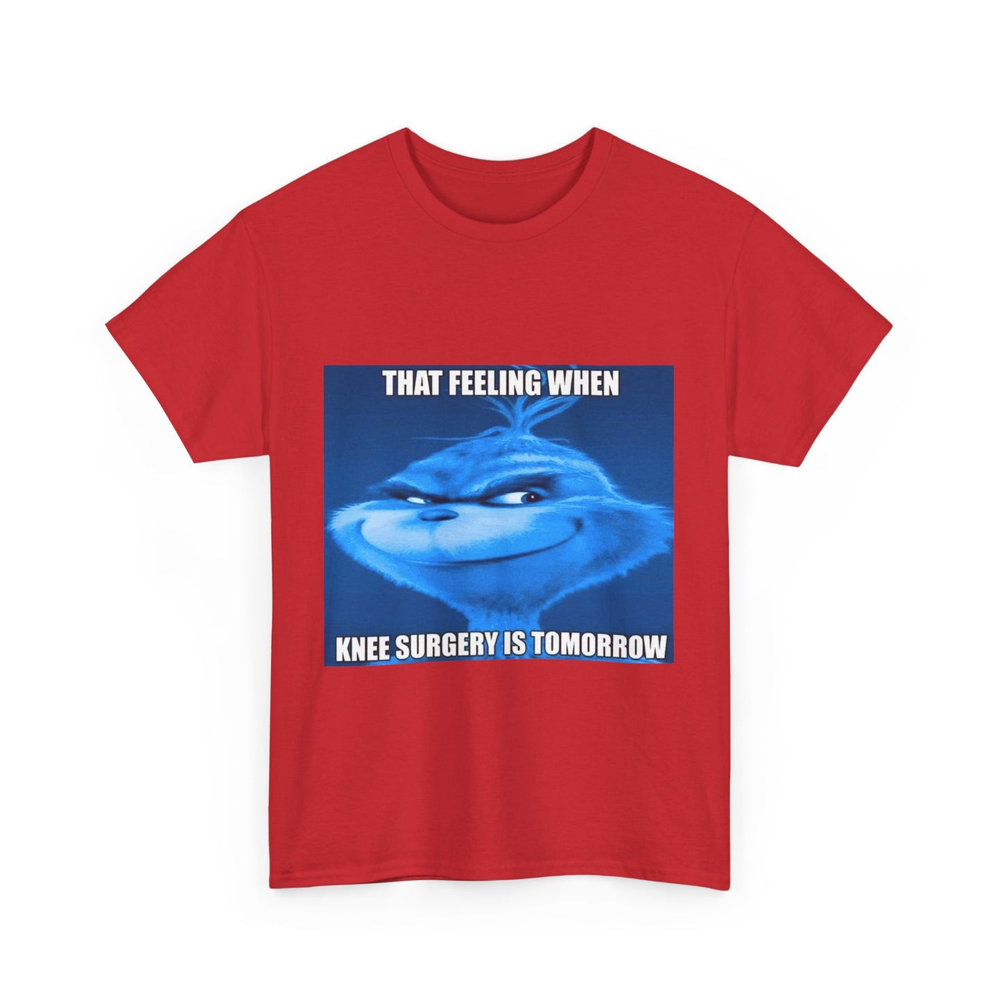 "Knee Surgery" Blue Grinch Meme T-Shirt - WAS $24.99