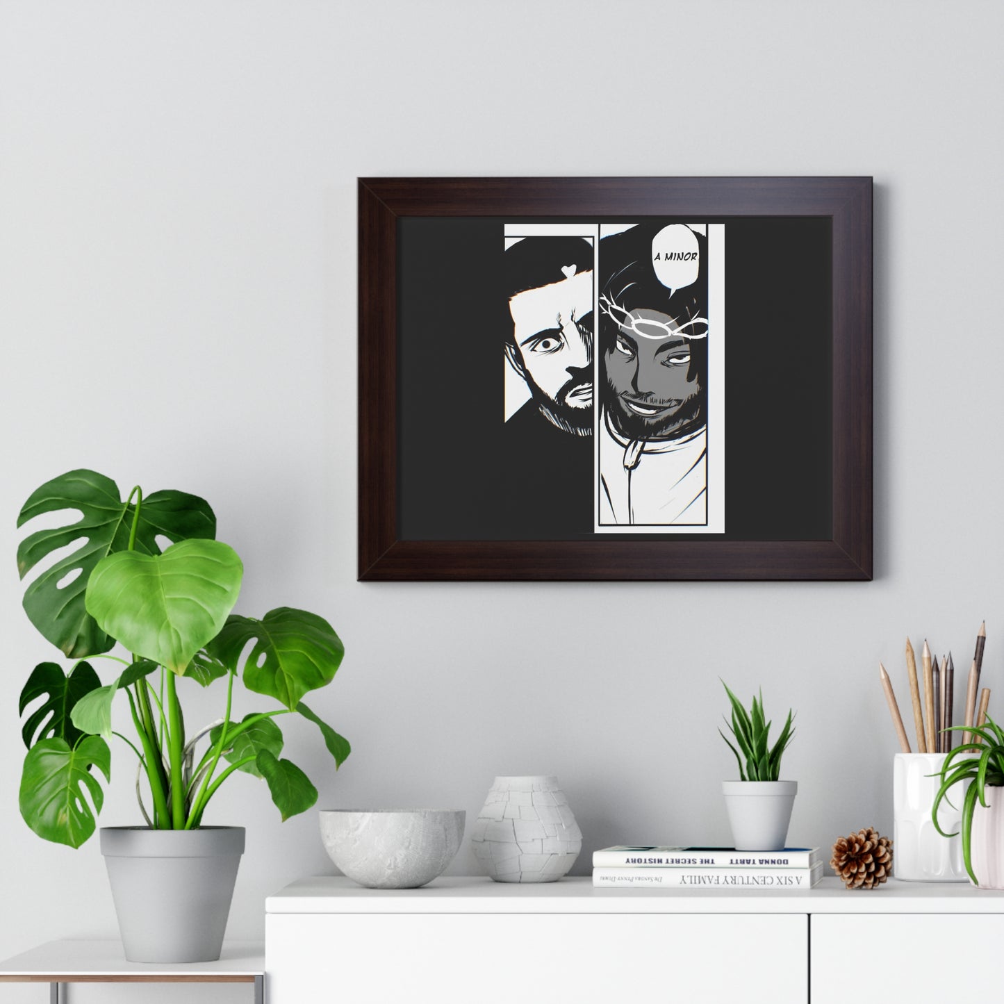 Kendrick Lamar Drake Anime Battle - Framed Comic Art Poster