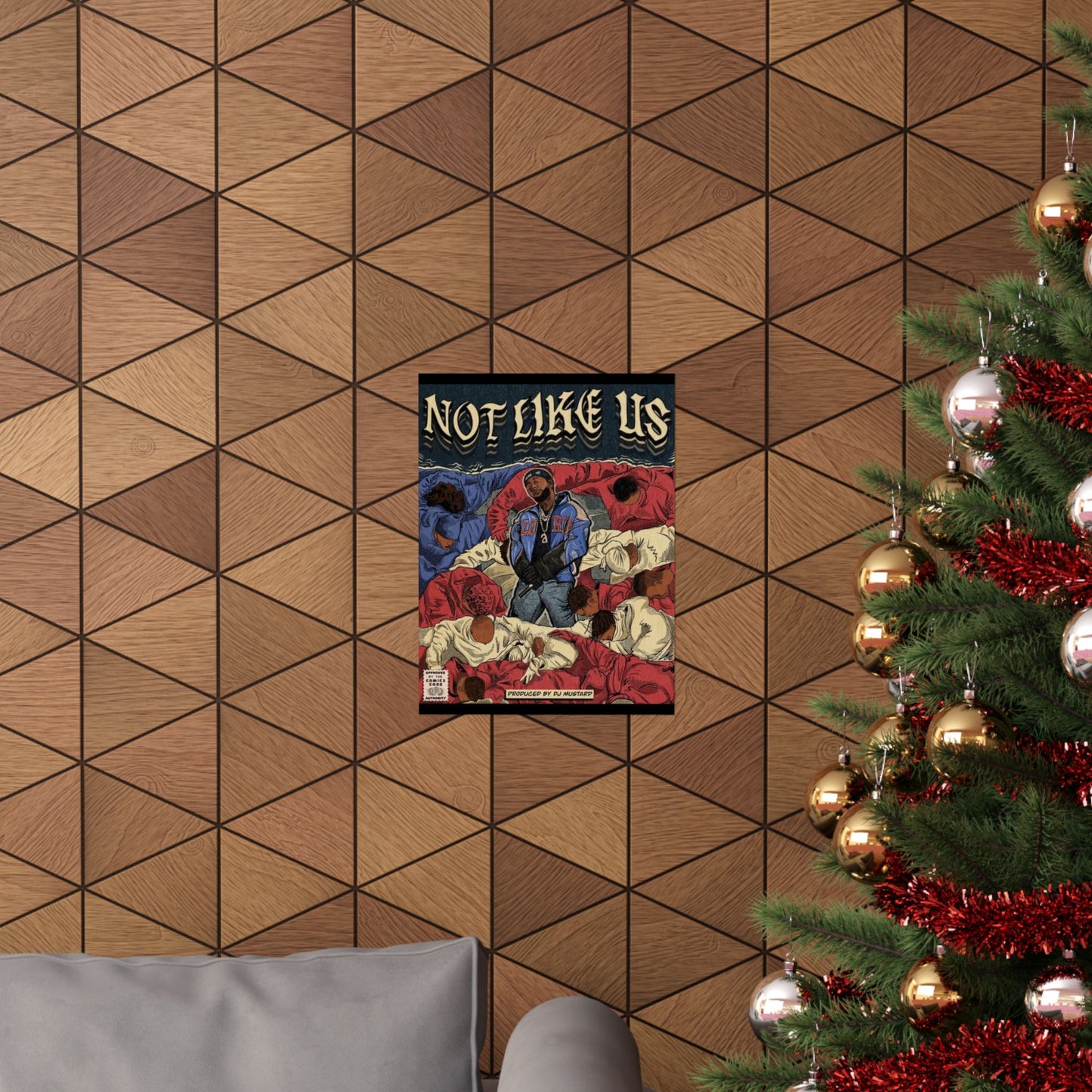 Kendrick Lamar "Not Like Us" Comic Book Cover - Matte Poster – Hip Hop Wall Art, Music Legend Print, Matte Finish Poster for Home & Office Decor