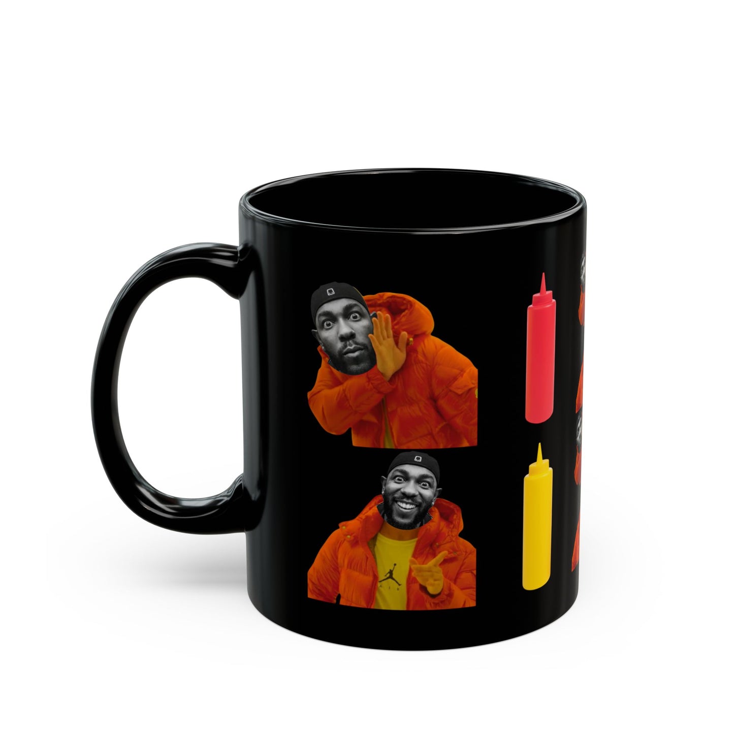 Kendrick Lamar MUSTARD Drake Meme - Mug, Black (11oz, 15oz)