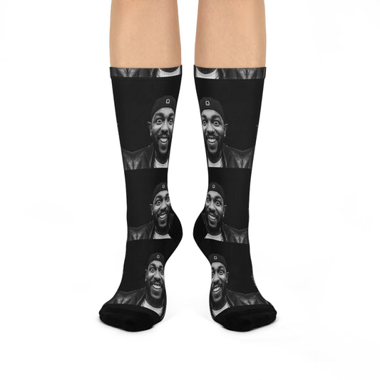 Kendrick Lamar Meme Face Mustard - Crew Socks