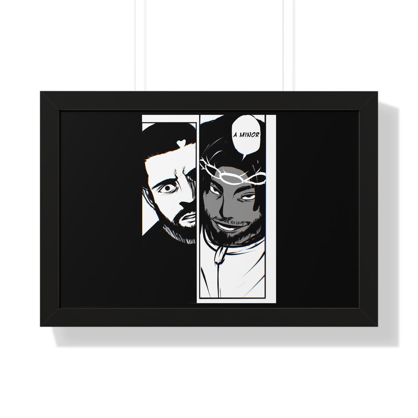Kendrick Lamar Drake Anime Battle - Framed Comic Art Poster