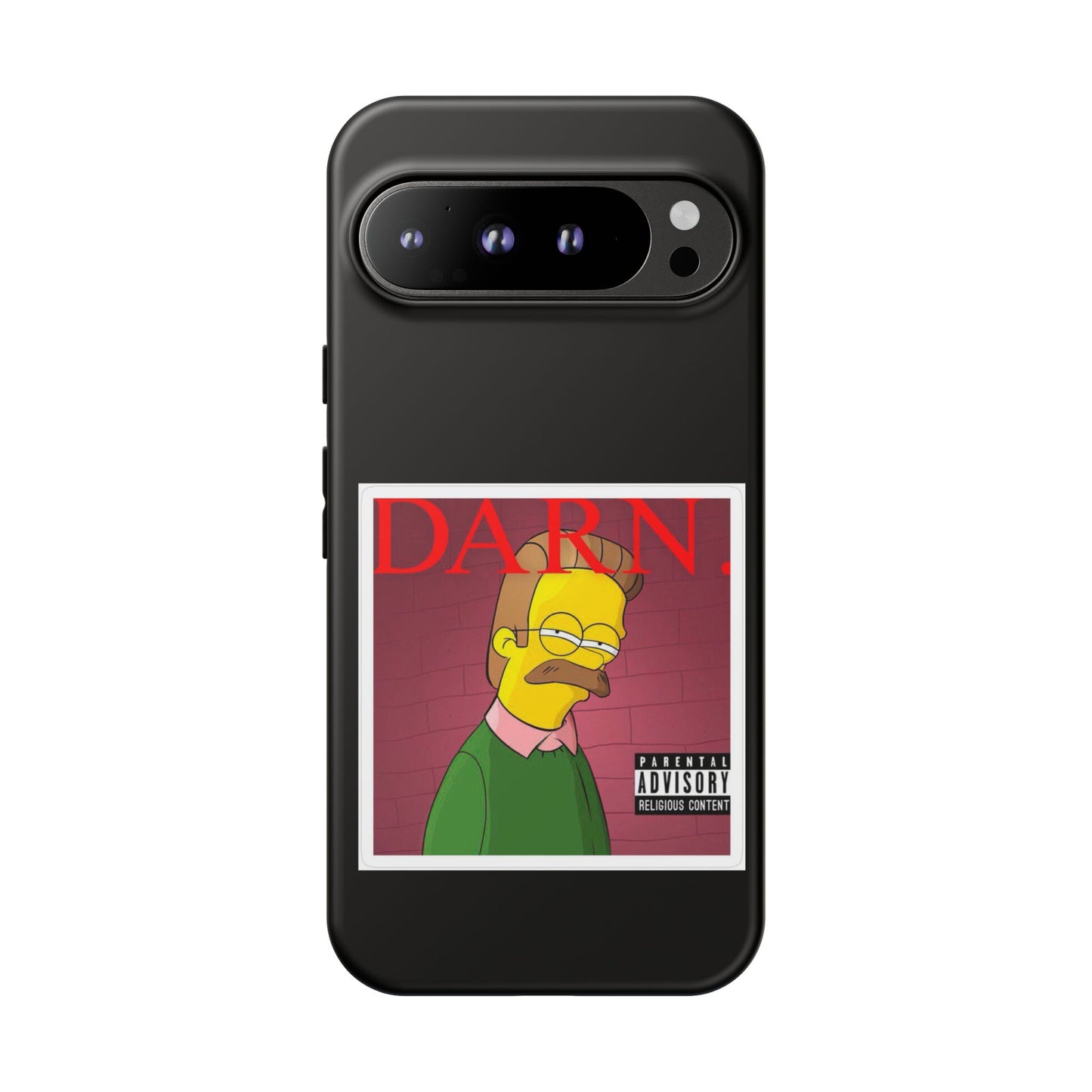 Kendrick Lamar X Simpsons "DARN" Ned Flanders Tough Phone Case – Funny Rap Mashup Cover for iPhone, Samsung, & More