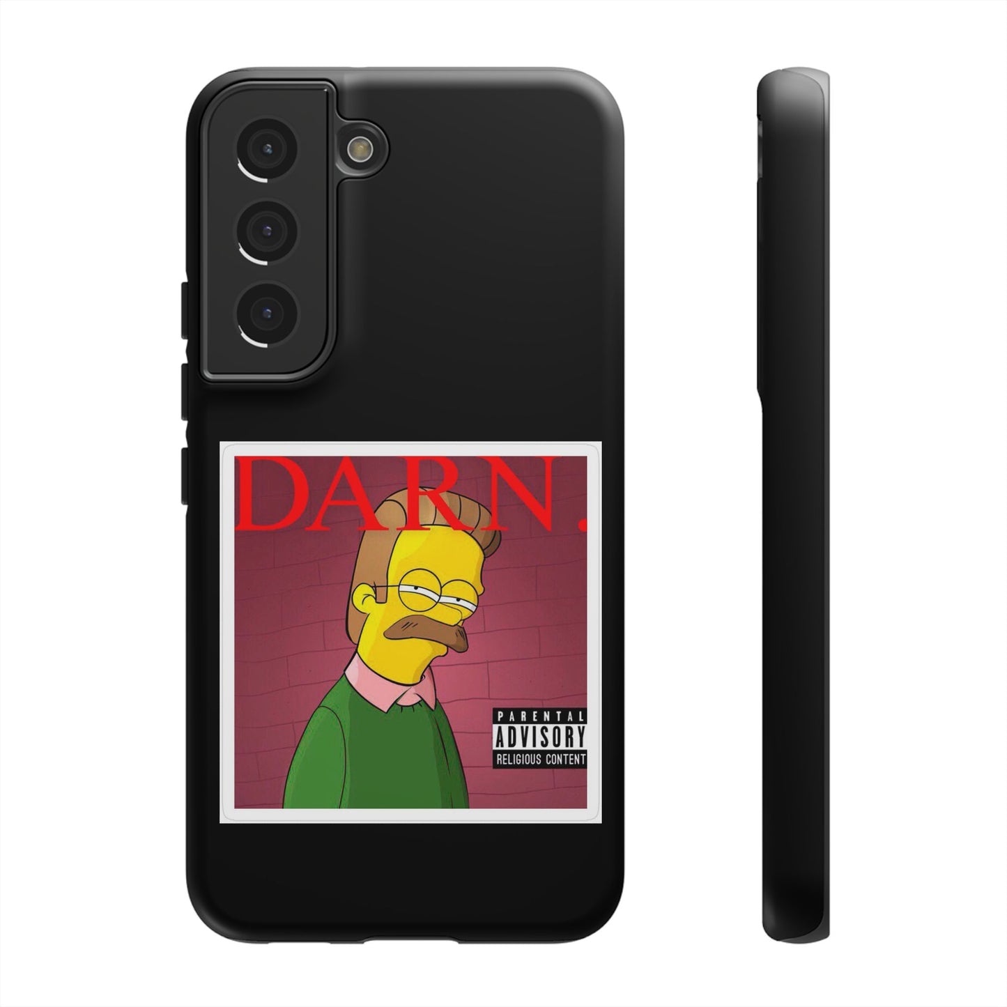 Kendrick Lamar X Simpsons "DARN" Ned Flanders Tough Phone Case – Funny Rap Mashup Cover for iPhone, Samsung, & More