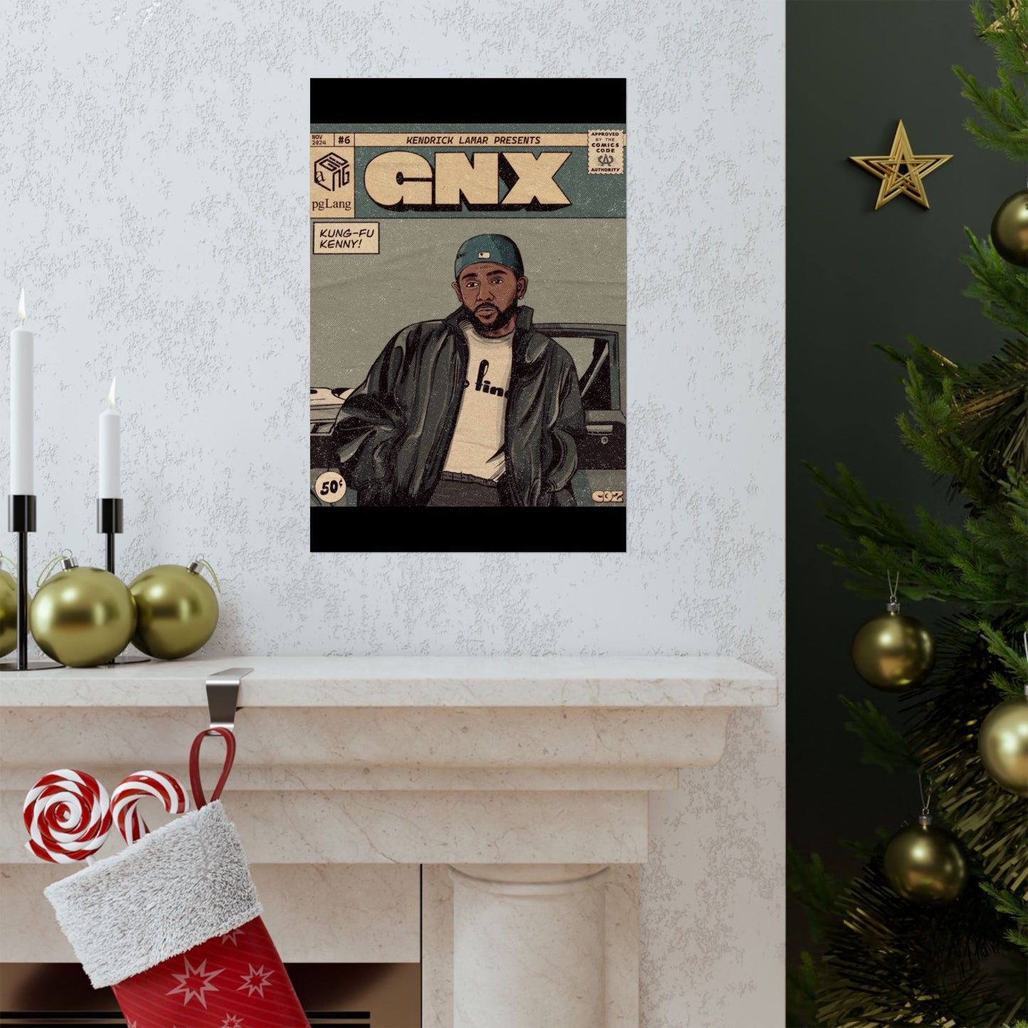 Kendrick Lamar "GNX" Comic Book Cover - Matte Poster – Wall Art Print | Hip-Hop Room Decor | Rap Album Cover Aesthetic