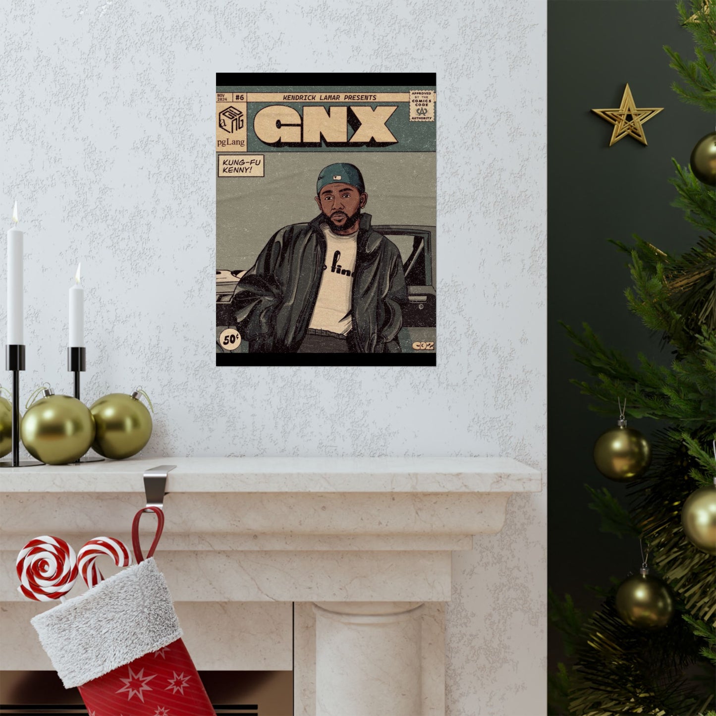 Kendrick Lamar "GNX" Comic Book Cover - Matte Poster – Wall Art Print | Hip-Hop Room Decor | Rap Album Cover Aesthetic