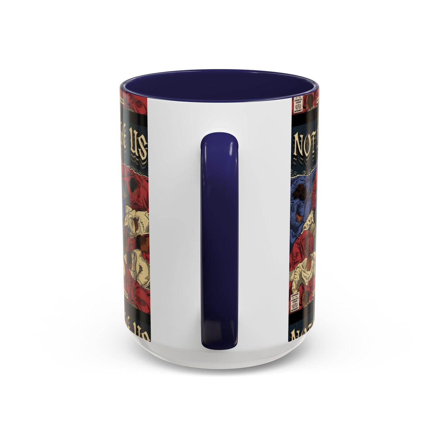 Kendrick Lamar "Not Like Us" Comic Mug – Hip-Hop Coffee Cup, Rap Art Gift, Color Accent Ceramic