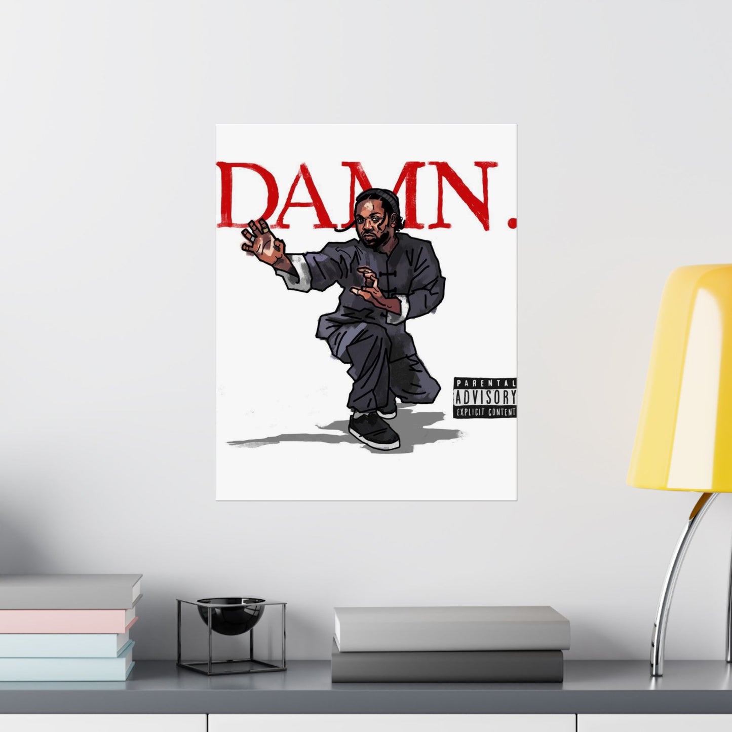 Kendrick Lamar "Kung Fu Kenny" DAMN Album - Matte Poster - Art Print – Hip Hop Matte Wall Decor – Rap Music Fan Gift