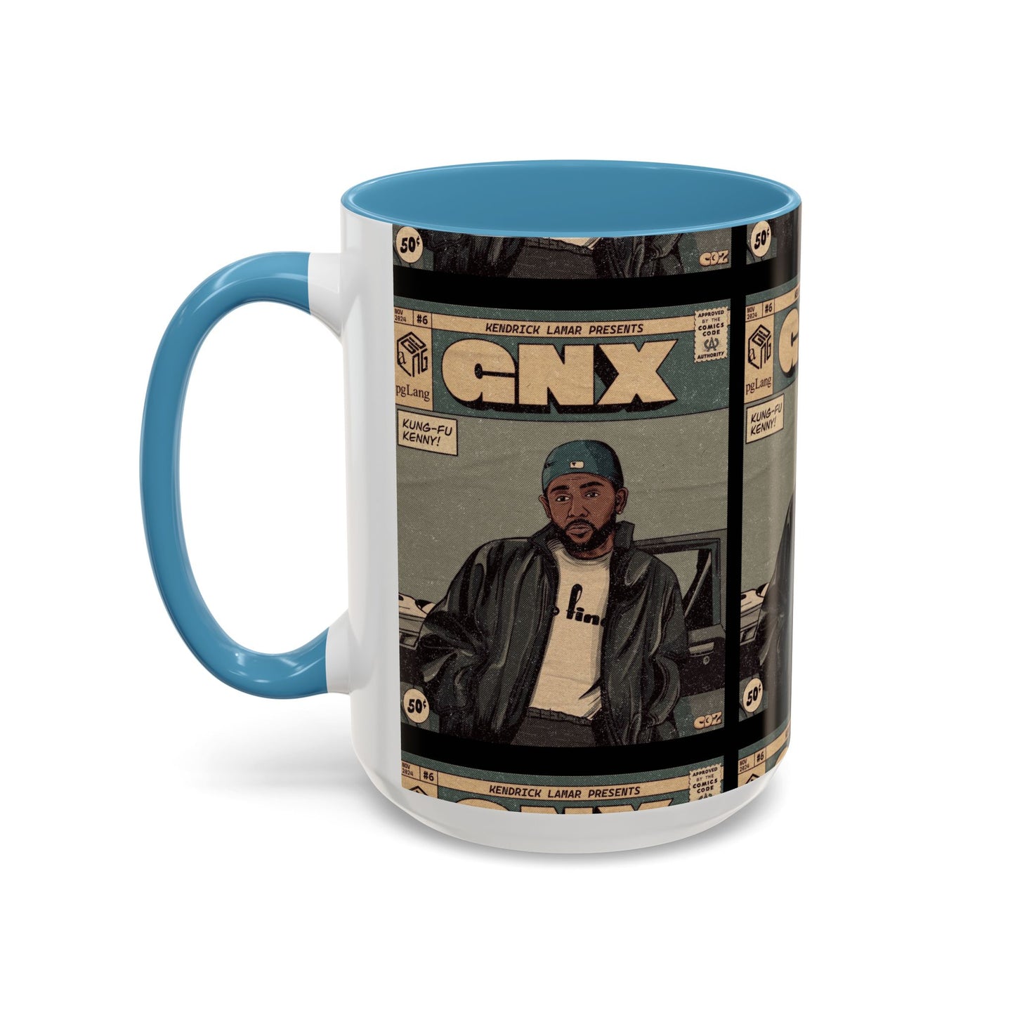 Kendrick Lamar "GNX" Comic Cover Mug – Hip-Hop Art Coffee Cup, Gift for Music Fans