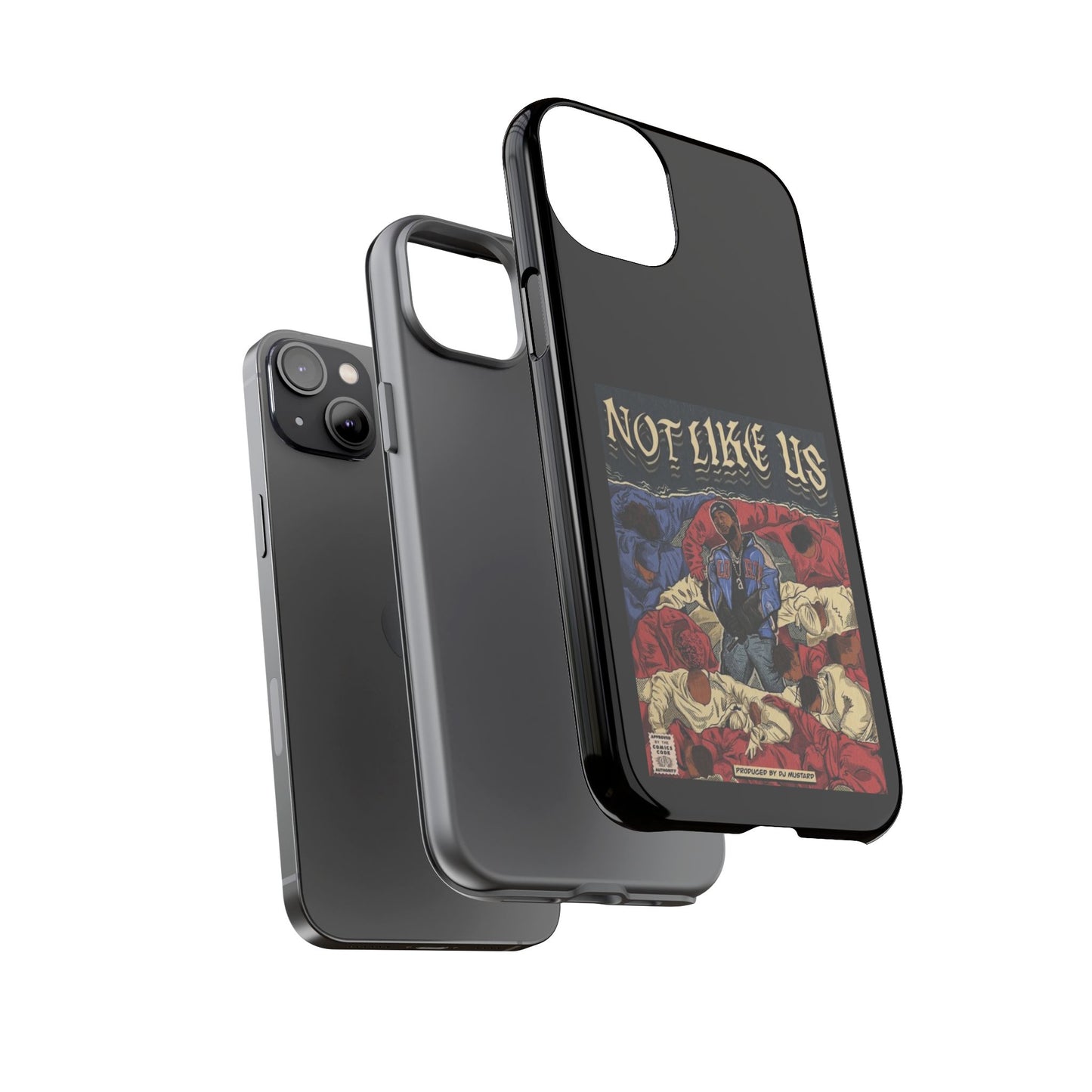 Kendrick Lamar "Not Like Us" Comic Book Cover Tough Phone Case – Hip Hop Art, Shockproof Dual-Layer Protection