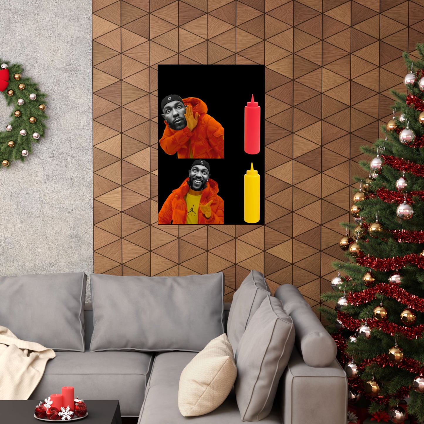 Kendrick Lamar MUSTARD Drake Meme - Matte Posters, Vibrant