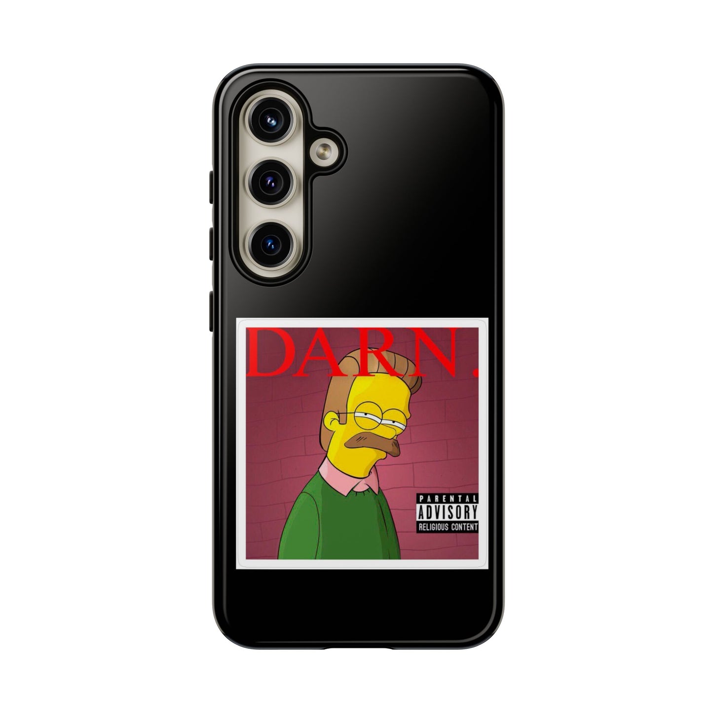 Kendrick Lamar X Simpsons "DARN" Ned Flanders Tough Phone Case – Funny Rap Mashup Cover for iPhone, Samsung, & More