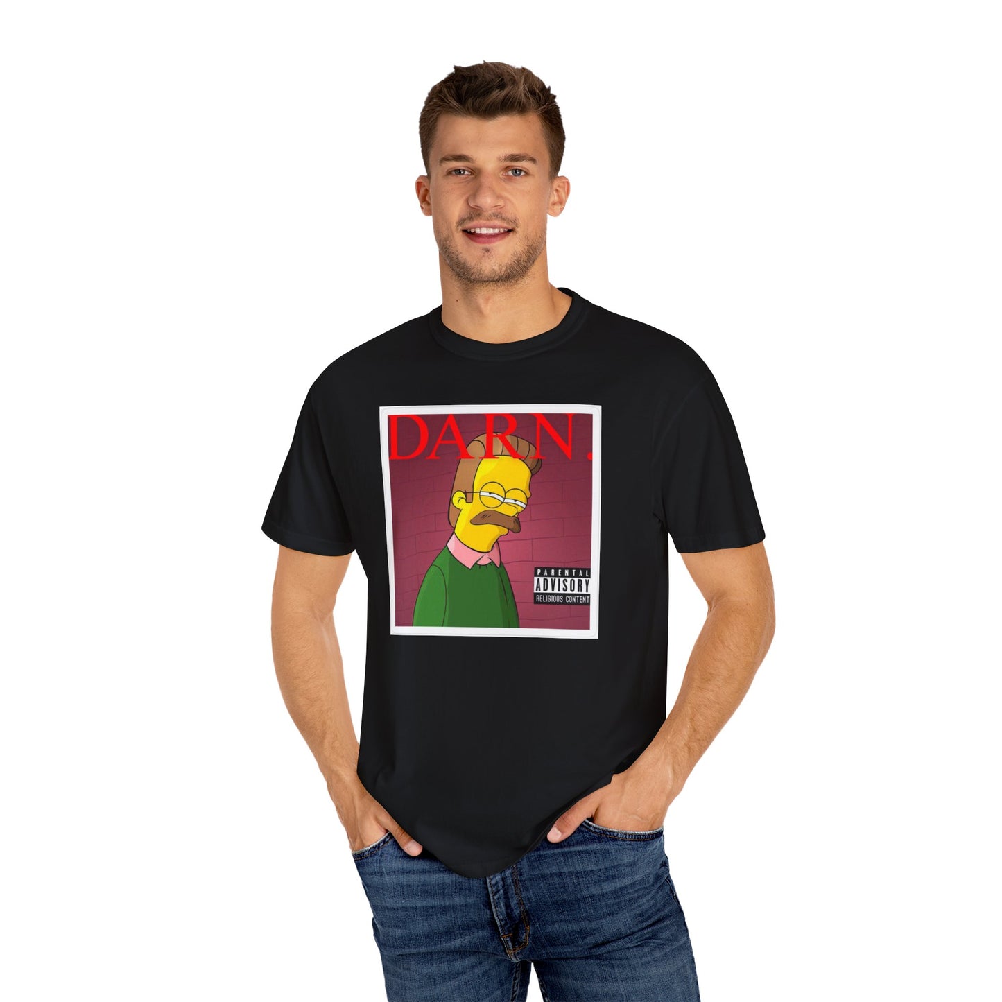 Kendrick Lamar X Simpsons 'Darn' Ned Flanders Mashup - T-shirt, Graphic Tee, Unisex