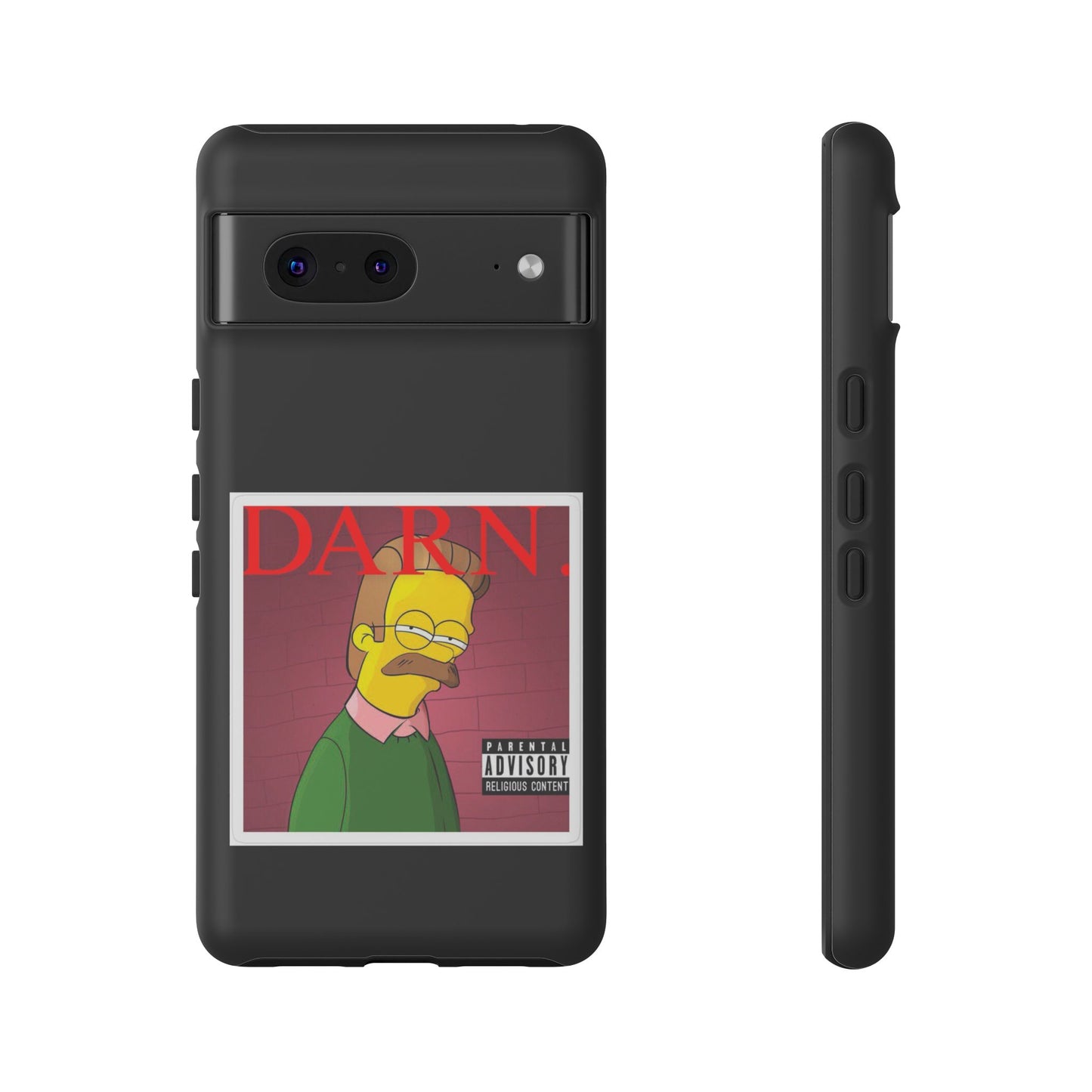 Kendrick Lamar X Simpsons "DARN" Ned Flanders Tough Phone Case – Funny Rap Mashup Cover for iPhone, Samsung, & More