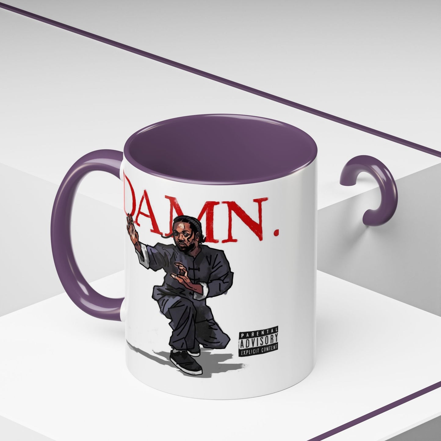 Kendrick Lamar “Kung Fu Kenny” DAMN Mug – Hip-Hop Coffee Cup, Artistic Fan Gift