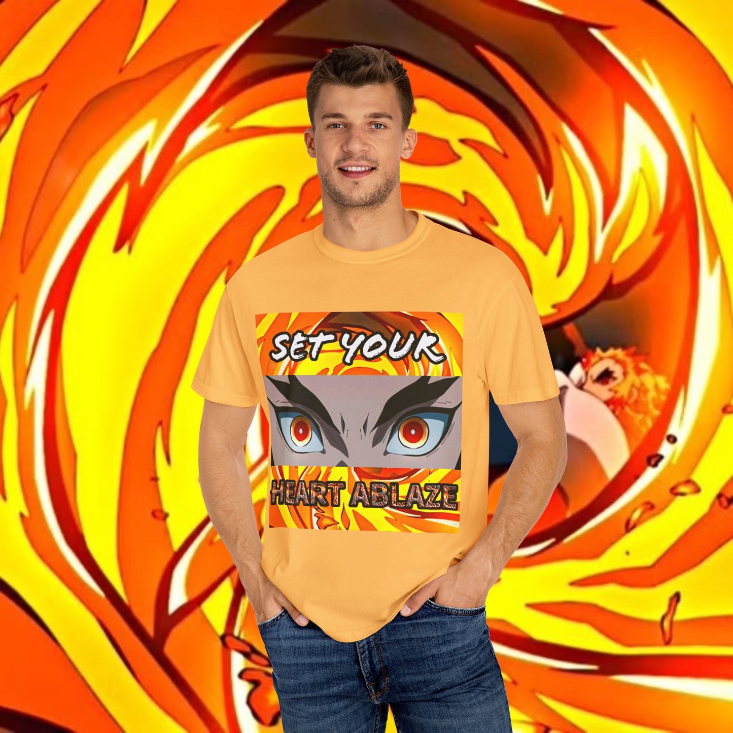 "Set Your Heart Ablaze" Rengoku Demon Slayer T-Shirt