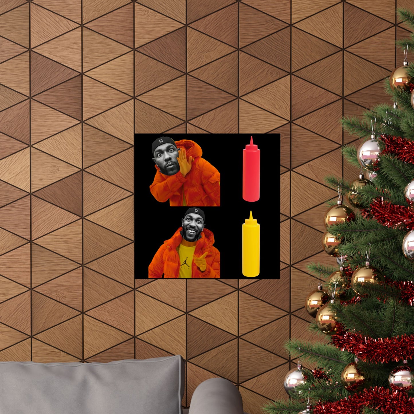 Kendrick Lamar MUSTARD Drake Meme - Matte Posters, Vibrant