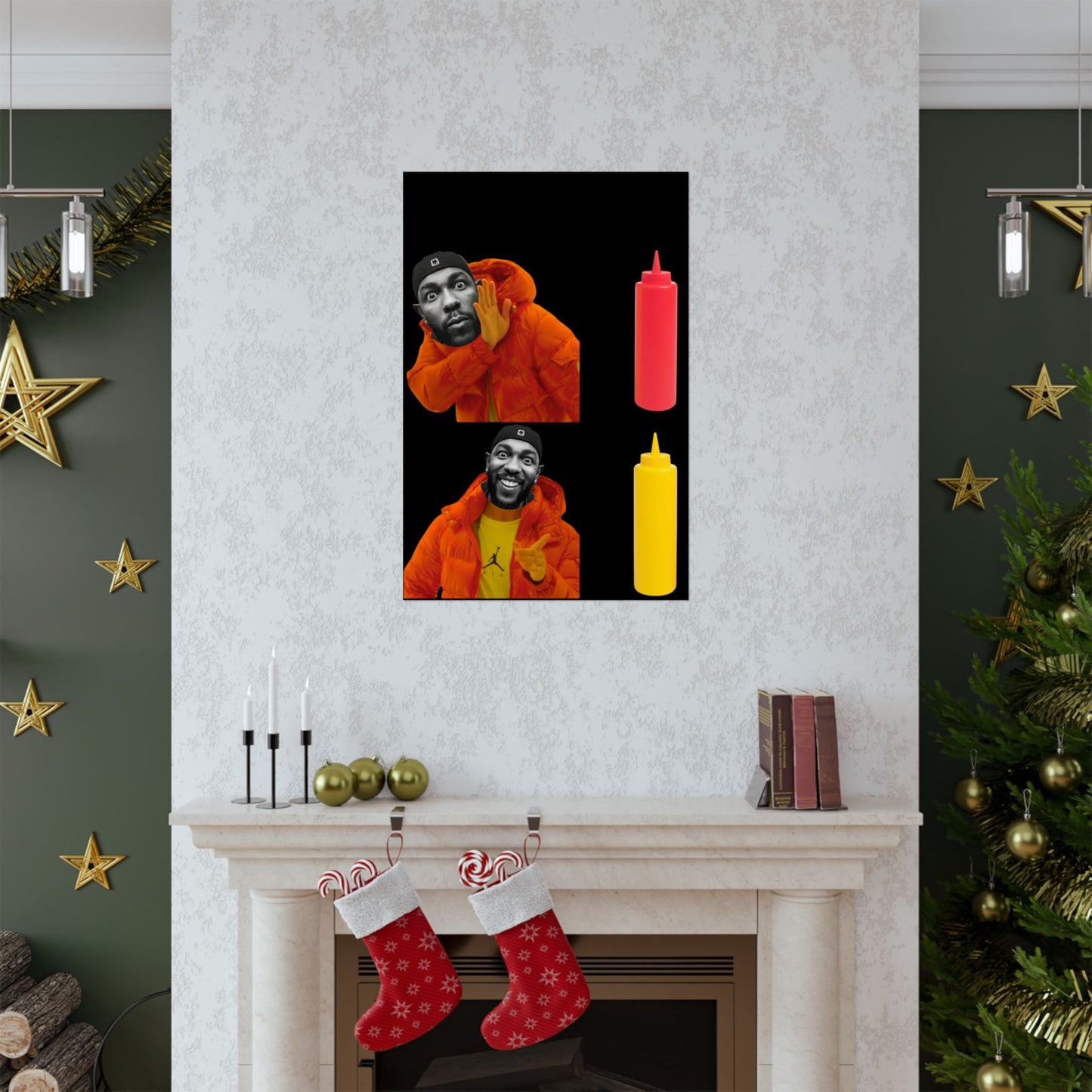 Kendrick Lamar MUSTARD Drake Meme - Matte Posters, Vibrant