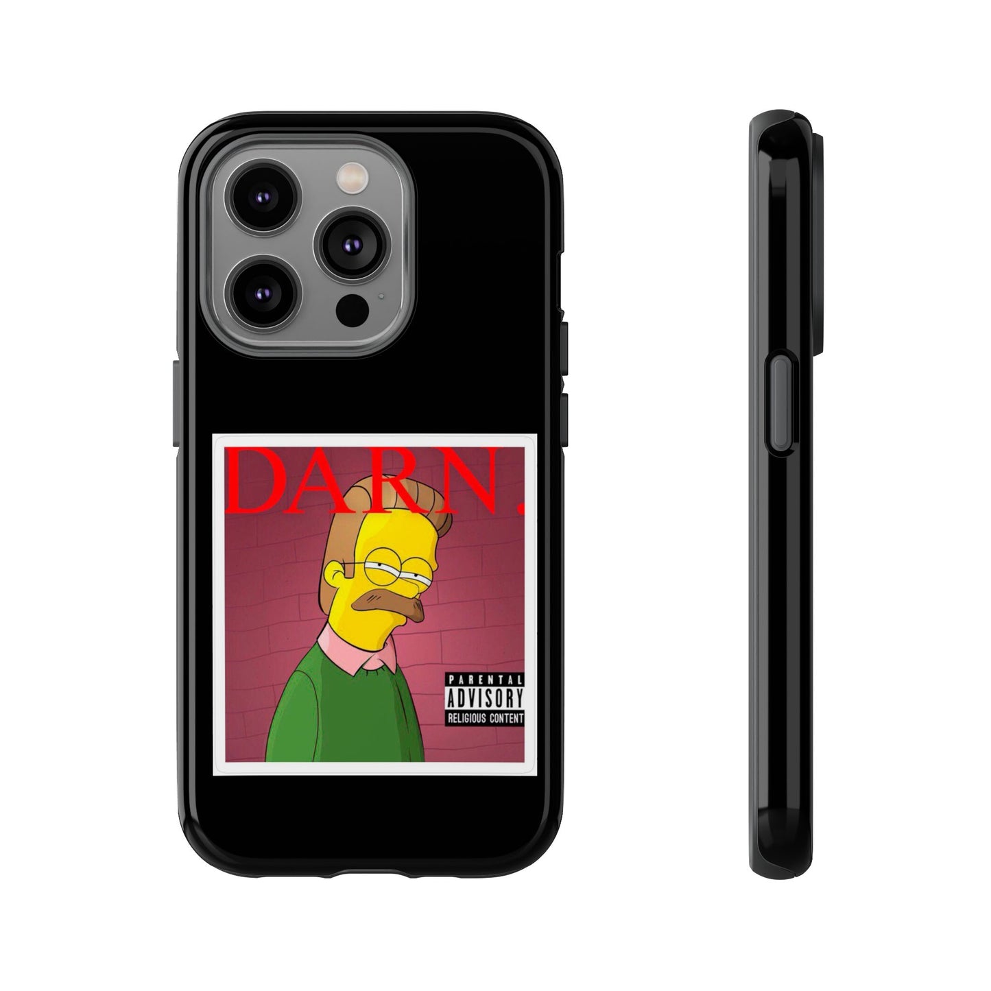 Kendrick Lamar X Simpsons "DARN" Ned Flanders Tough Phone Case – Funny Rap Mashup Cover for iPhone, Samsung, & More
