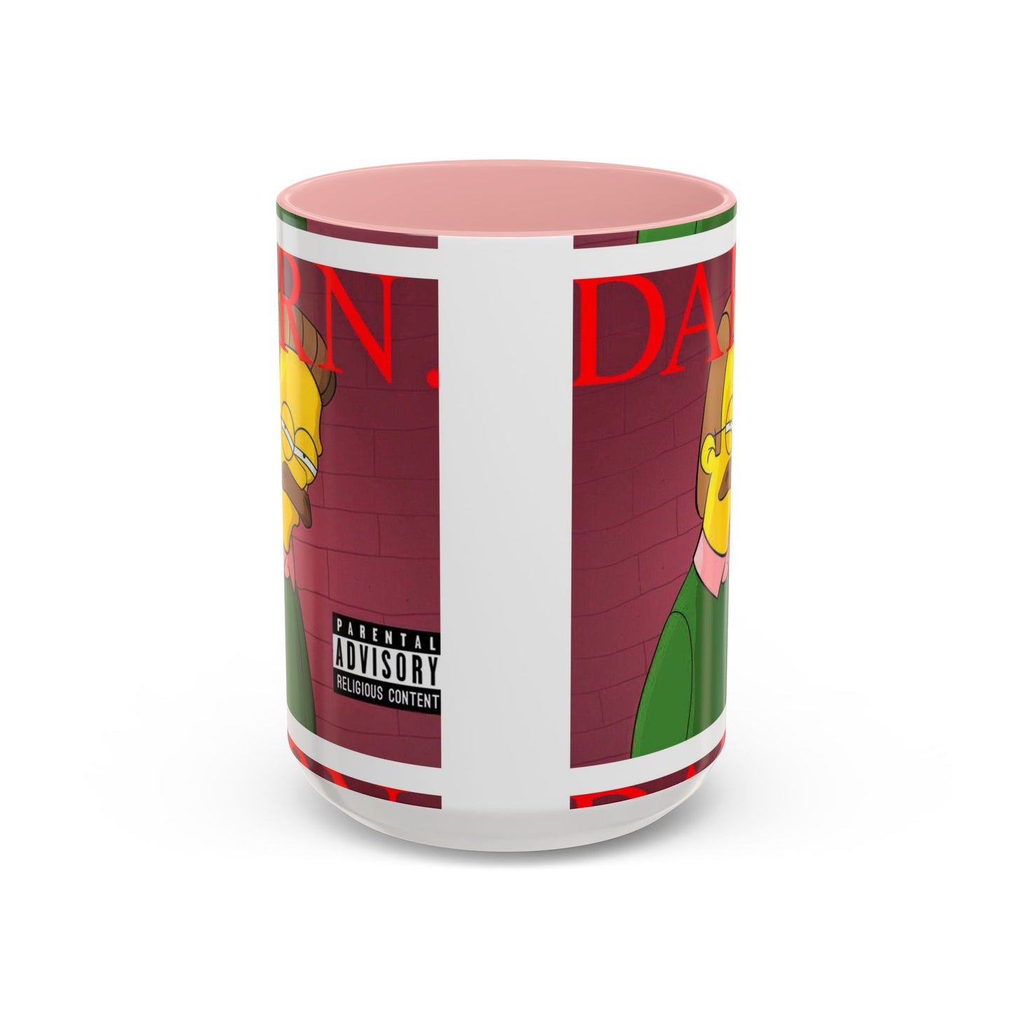 Kendrick Lamar x Simpsons "DARN" Ned Flanders Mashup Mug – Funny Hip Hop Accent Coffee Cup – 11oz & 15oz