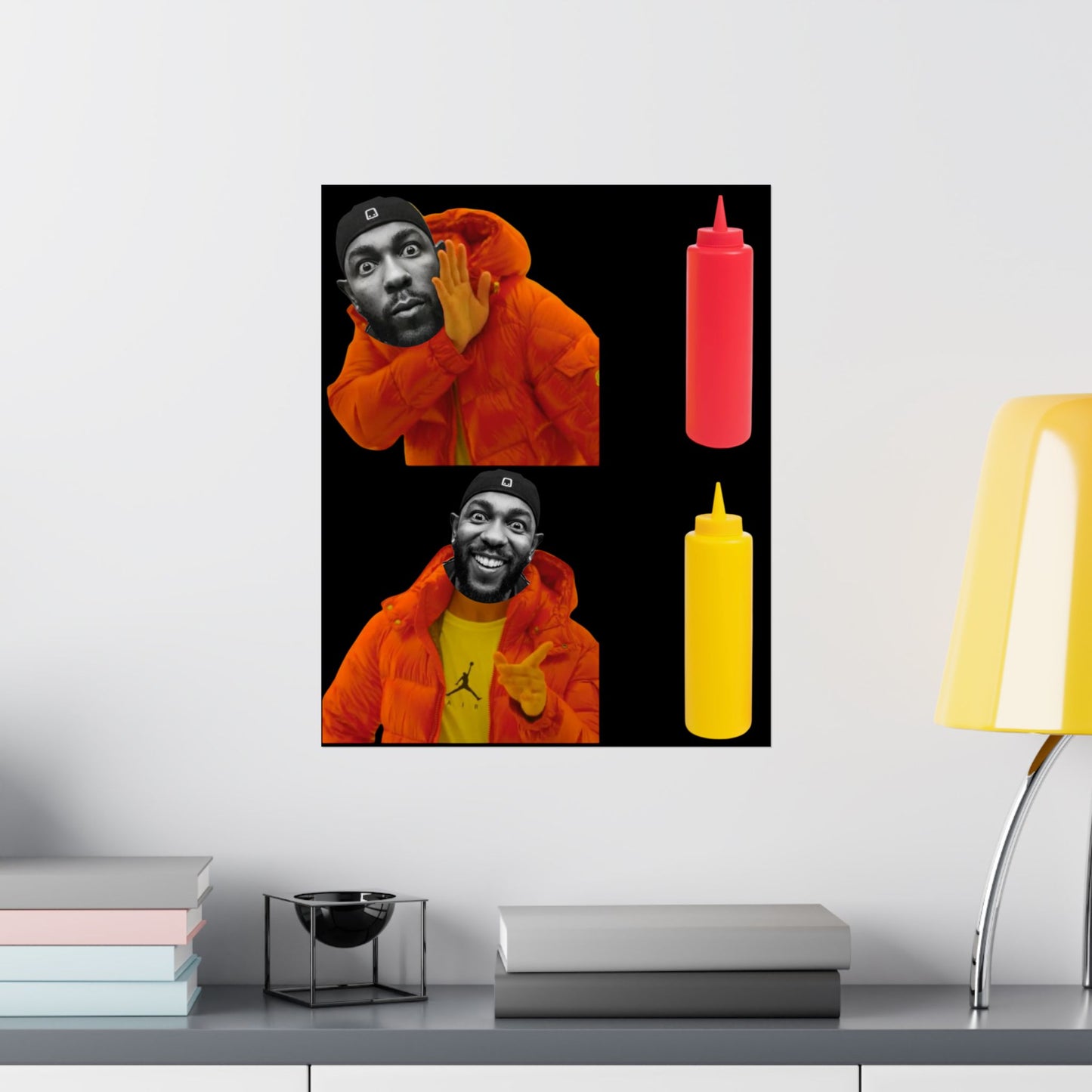 Kendrick Lamar MUSTARD Drake Meme - Matte Posters, Vibrant