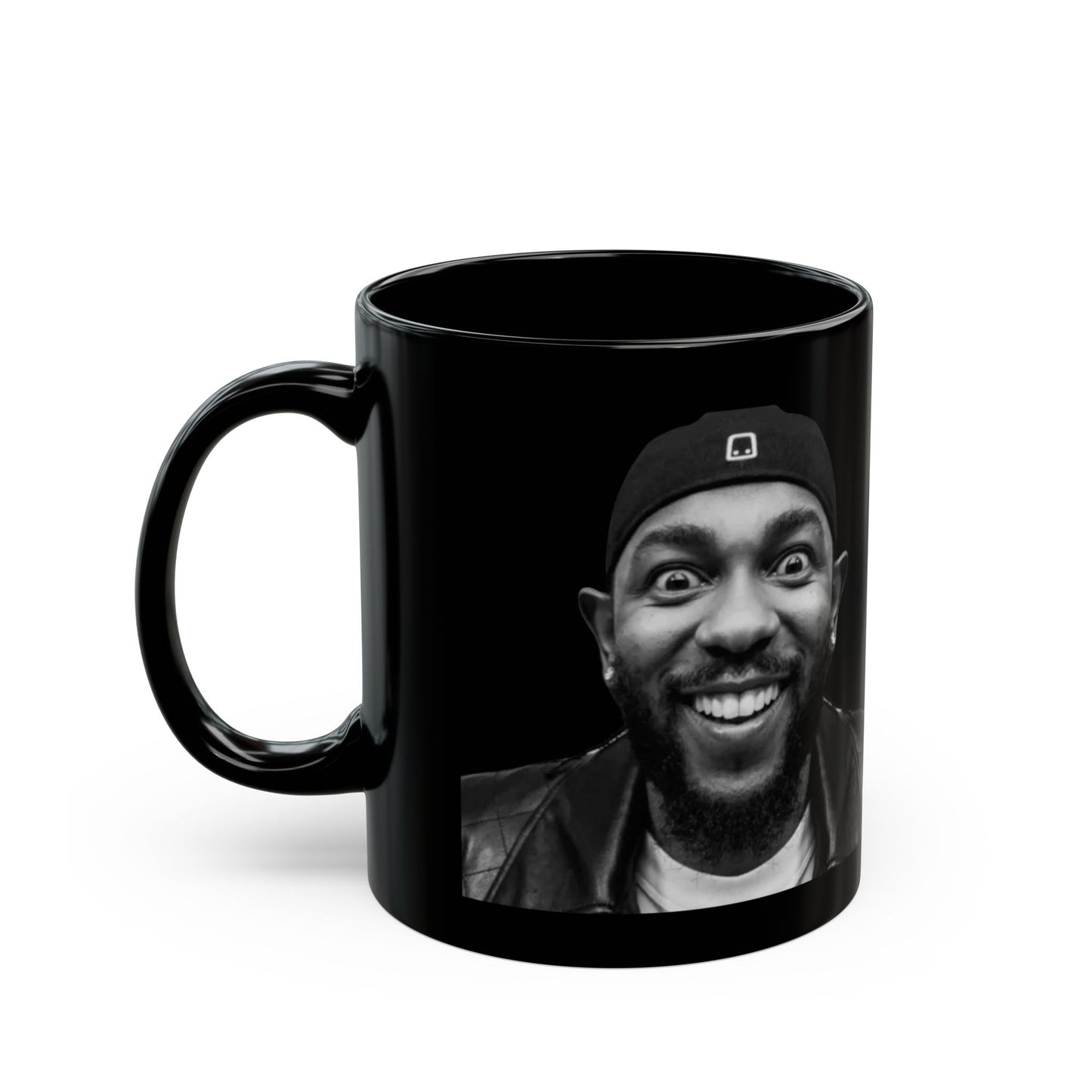 Kendrick Lamar Meme Face Mustard - Mug, Black