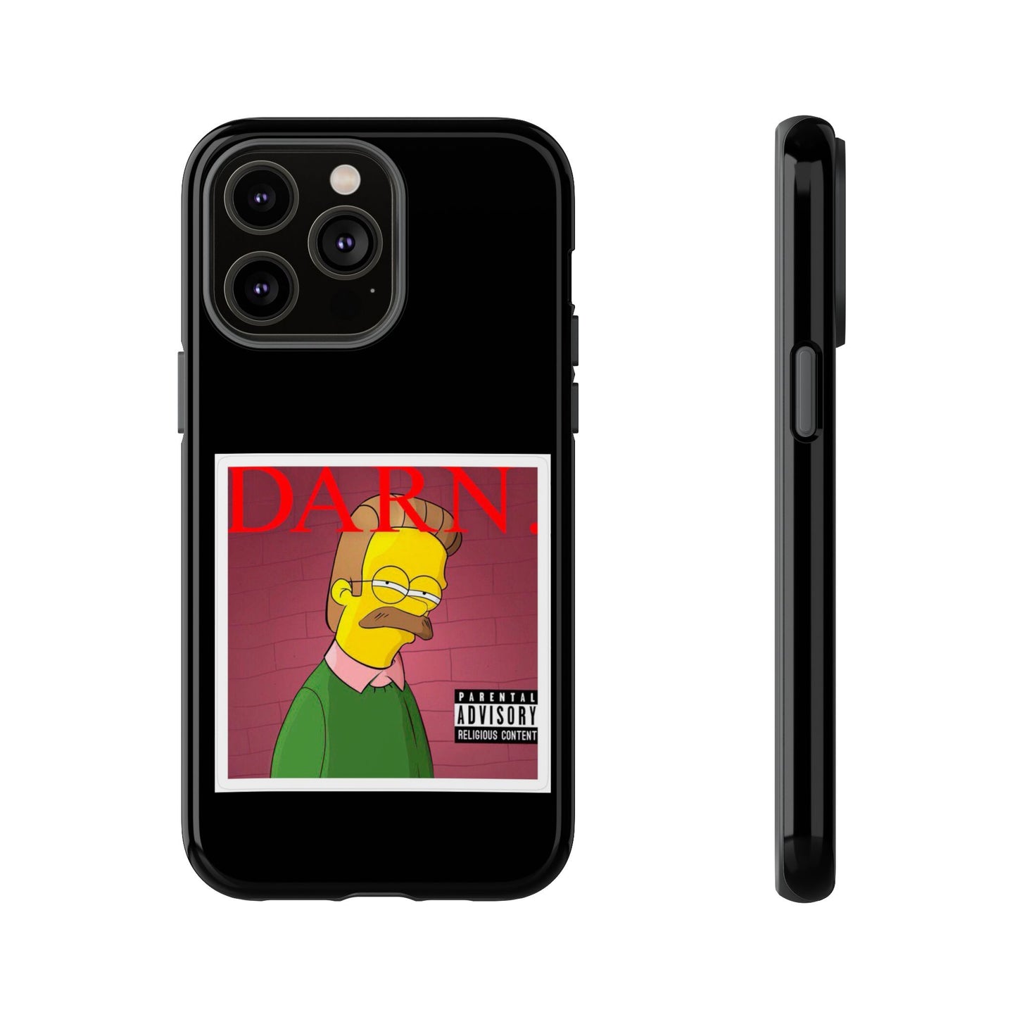 Kendrick Lamar X Simpsons "DARN" Ned Flanders Tough Phone Case – Funny Rap Mashup Cover for iPhone, Samsung, & More
