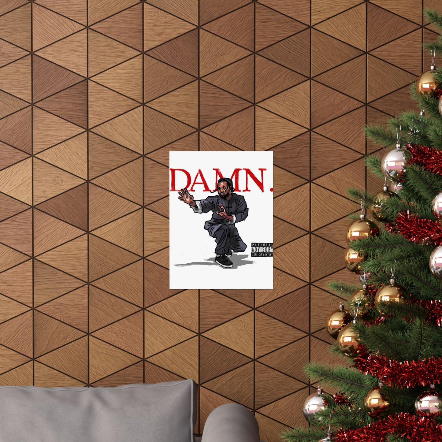 Kendrick Lamar "Kung Fu Kenny" DAMN Album - Matte Poster - Art Print – Hip Hop Matte Wall Decor – Rap Music Fan Gift