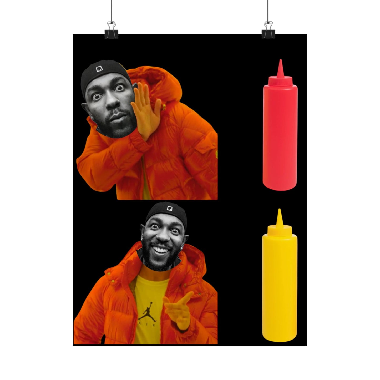 Kendrick Lamar MUSTARD Drake Meme - Matte Posters, Vibrant