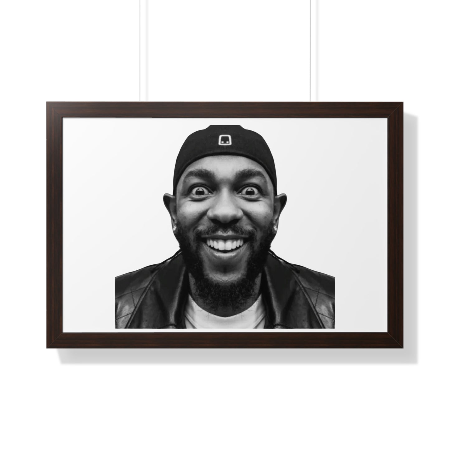 Kendrick Lamar Meme Face Mustard - Framed Poster