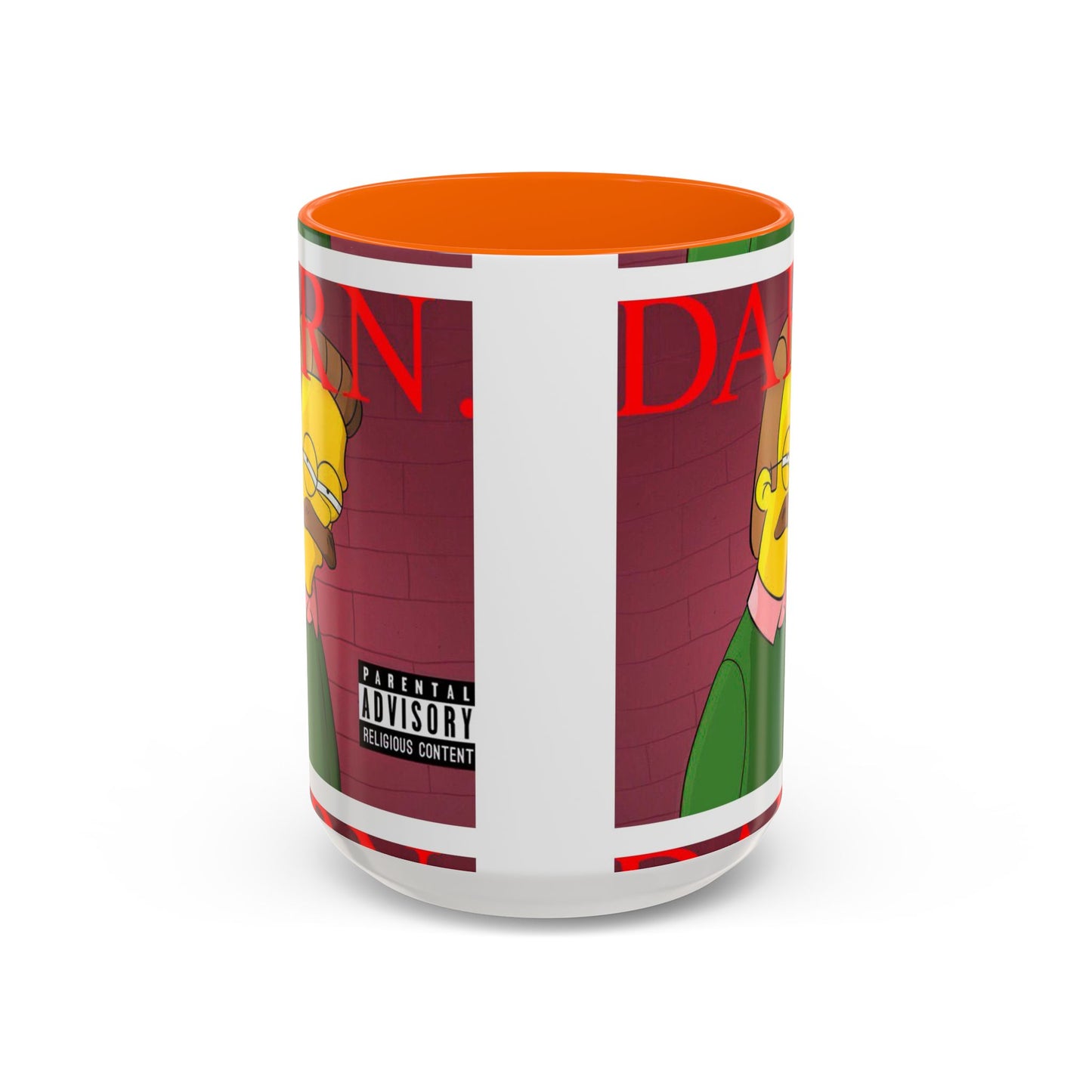 Kendrick Lamar x Simpsons "DARN" Ned Flanders Mashup Mug – Funny Hip Hop Accent Coffee Cup – 11oz & 15oz