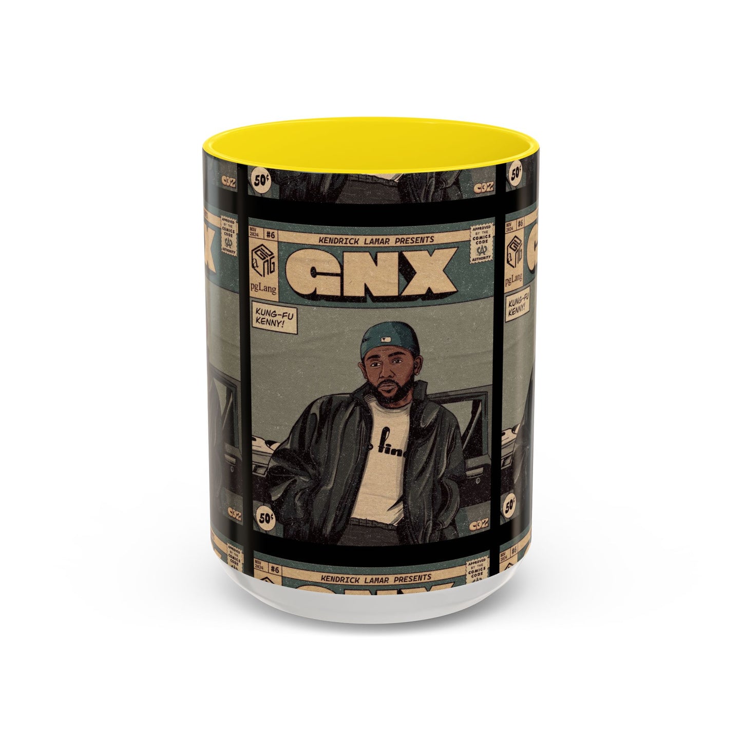 Kendrick Lamar "GNX" Comic Cover Mug – Hip-Hop Art Coffee Cup, Gift for Music Fans