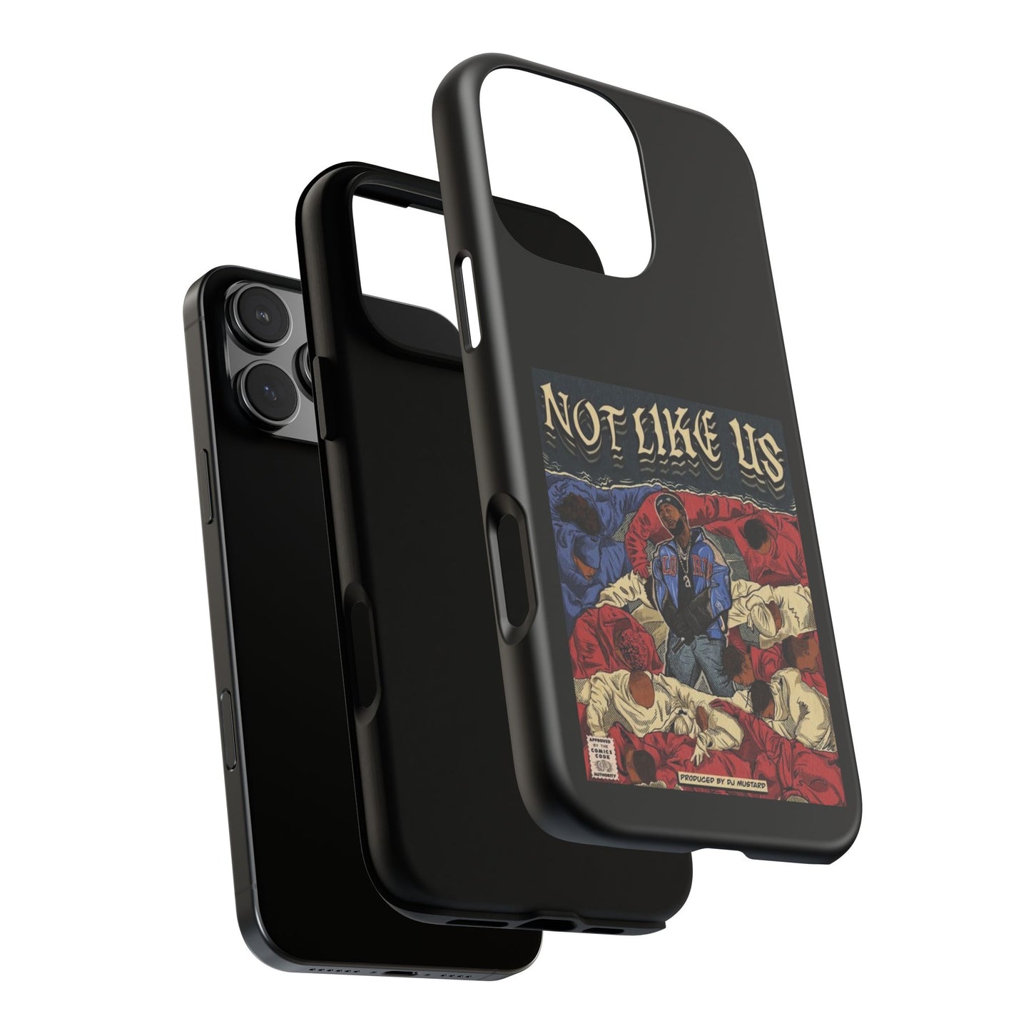 Kendrick Lamar "Not Like Us" Comic Book Cover Tough Phone Case – Hip Hop Art, Shockproof Dual-Layer Protection