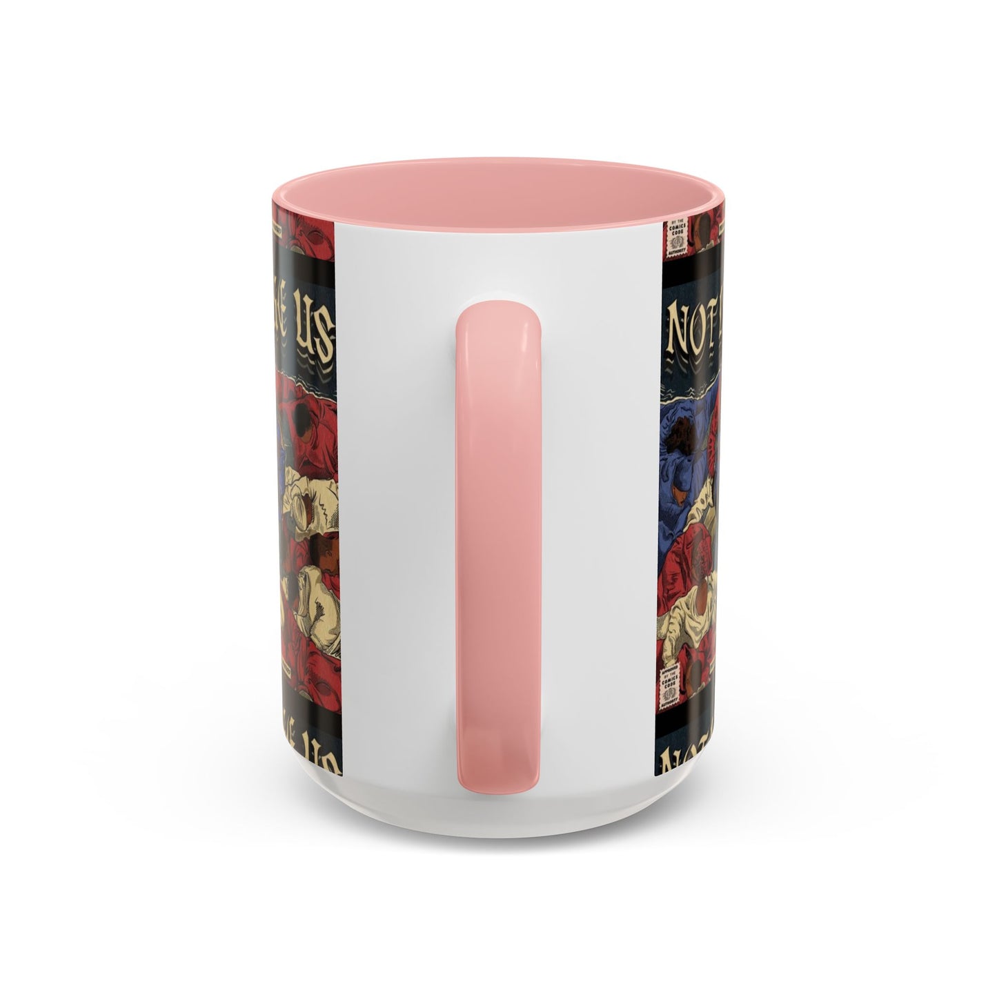 Kendrick Lamar "Not Like Us" Comic Mug – Hip-Hop Coffee Cup, Rap Art Gift, Color Accent Ceramic