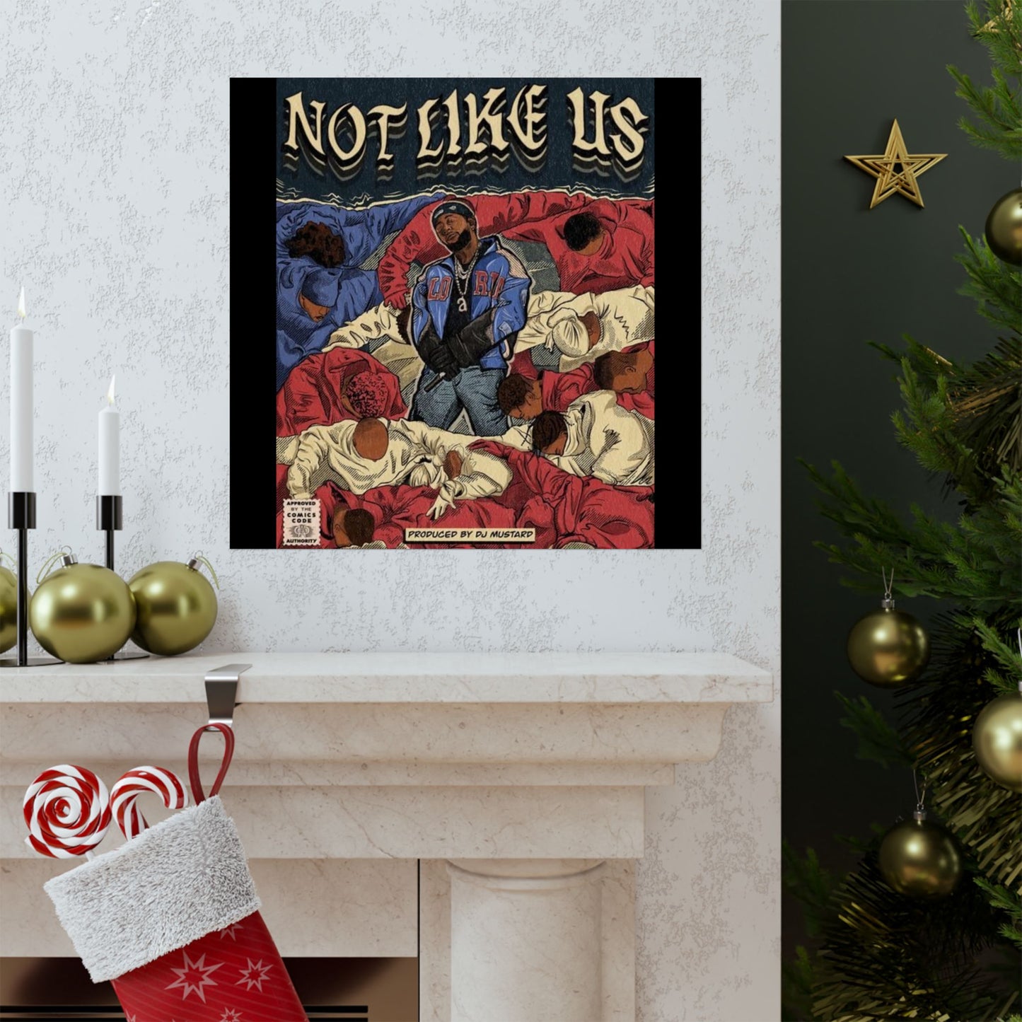 Kendrick Lamar "Not Like Us" Comic Book Cover - Matte Poster – Hip Hop Wall Art, Music Legend Print, Matte Finish Poster for Home & Office Decor
