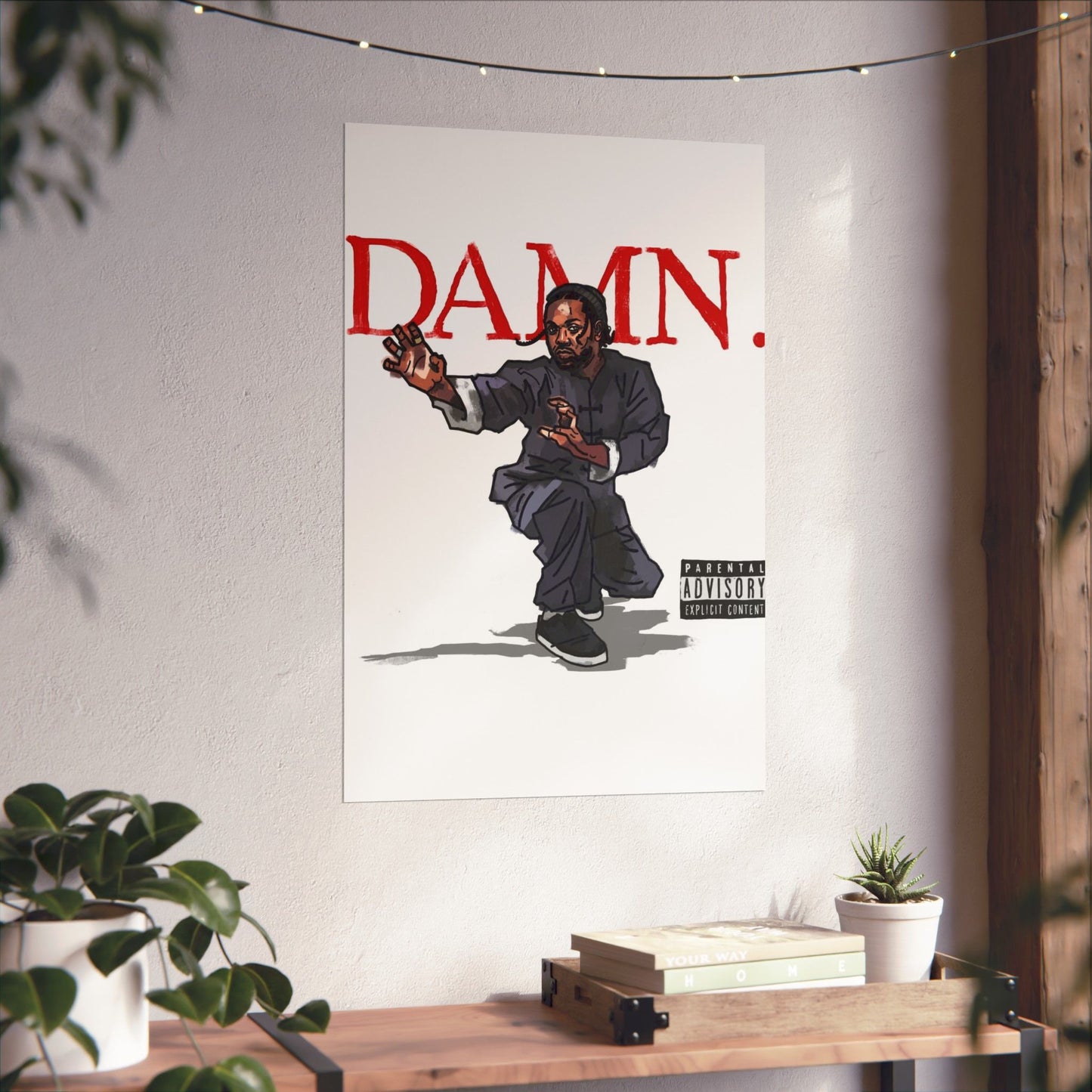 Kendrick Lamar "Kung Fu Kenny" DAMN Album - Matte Poster - Art Print – Hip Hop Matte Wall Decor – Rap Music Fan Gift
