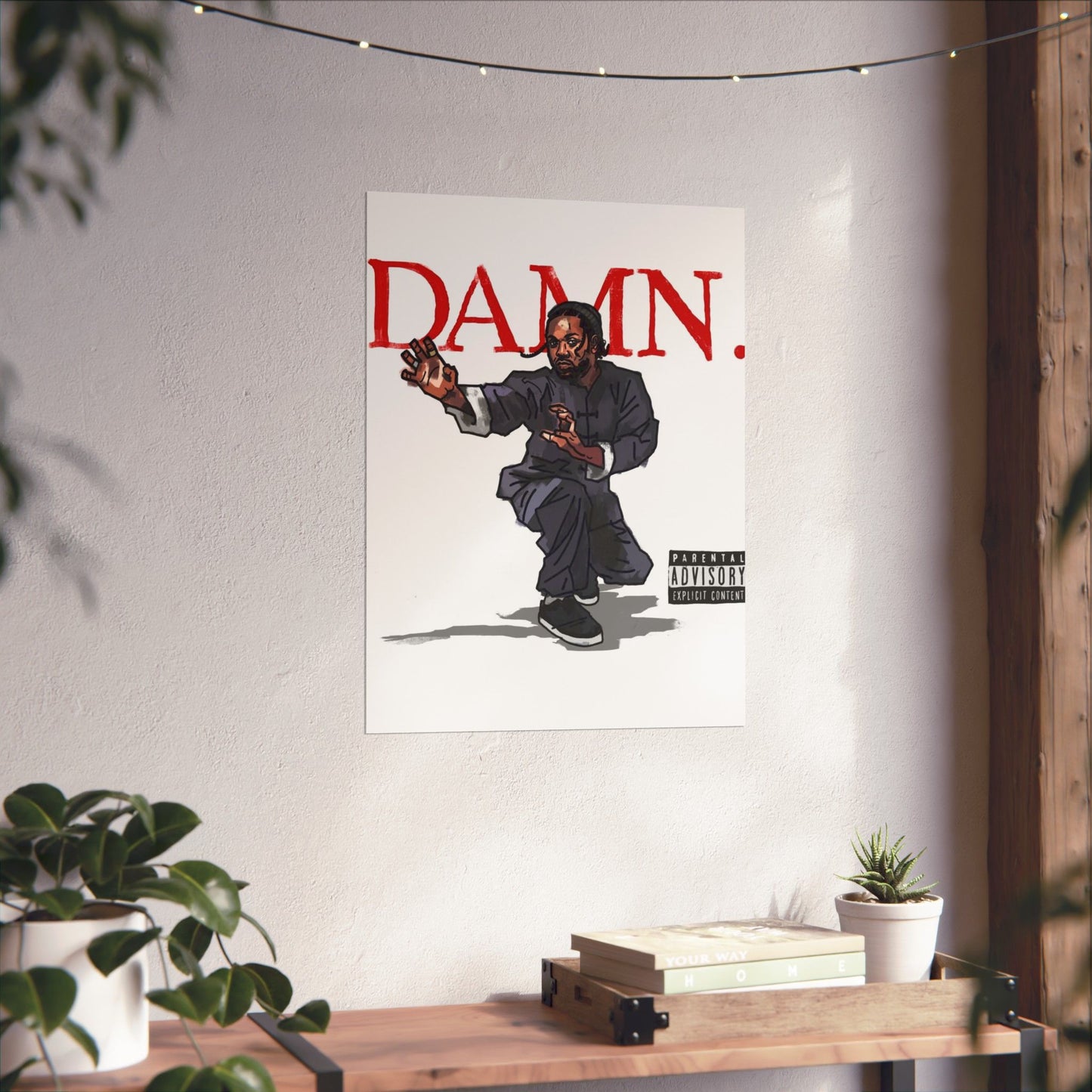 Kendrick Lamar "Kung Fu Kenny" DAMN Album - Matte Poster - Art Print – Hip Hop Matte Wall Decor – Rap Music Fan Gift