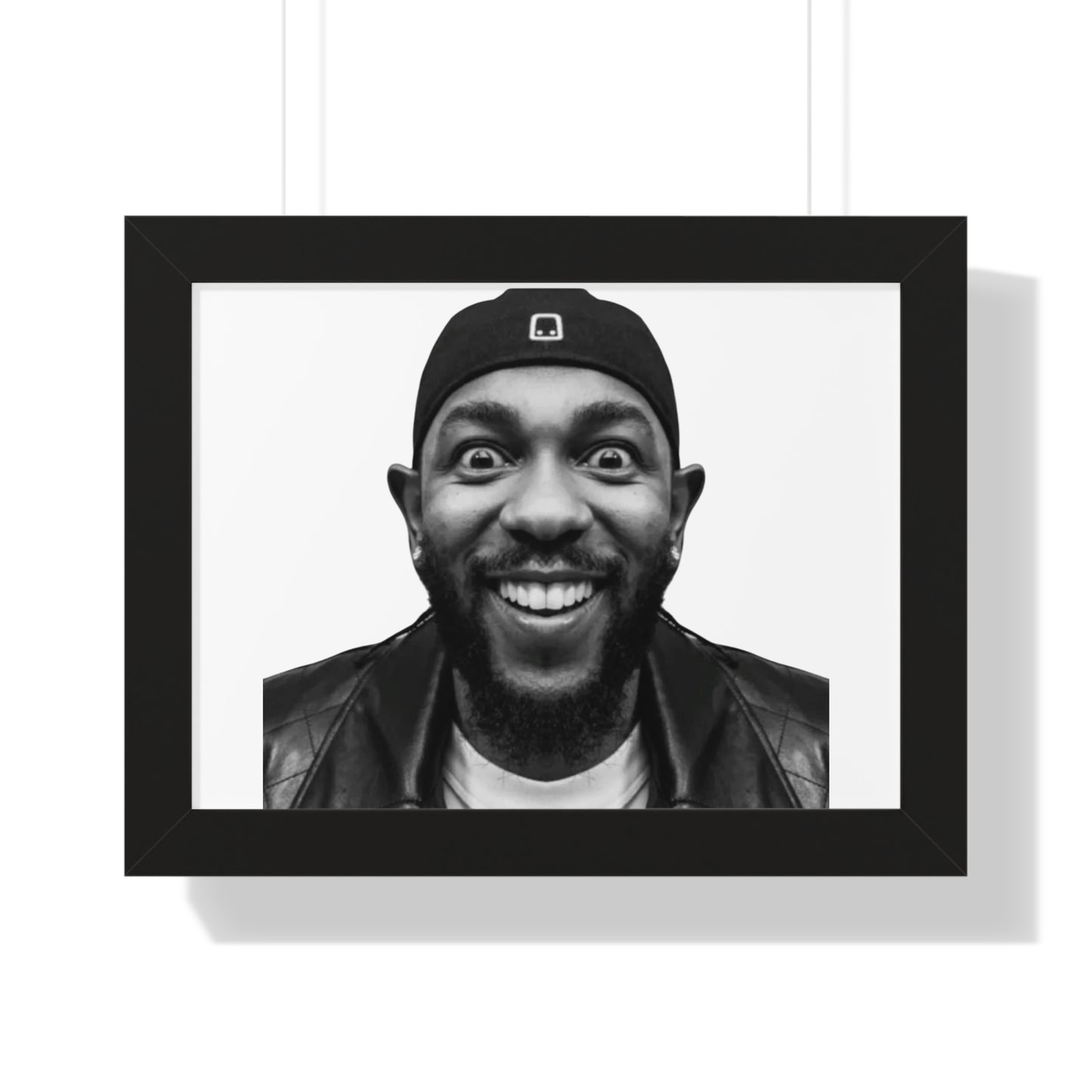 Kendrick Lamar Meme Face Mustard - Framed Poster