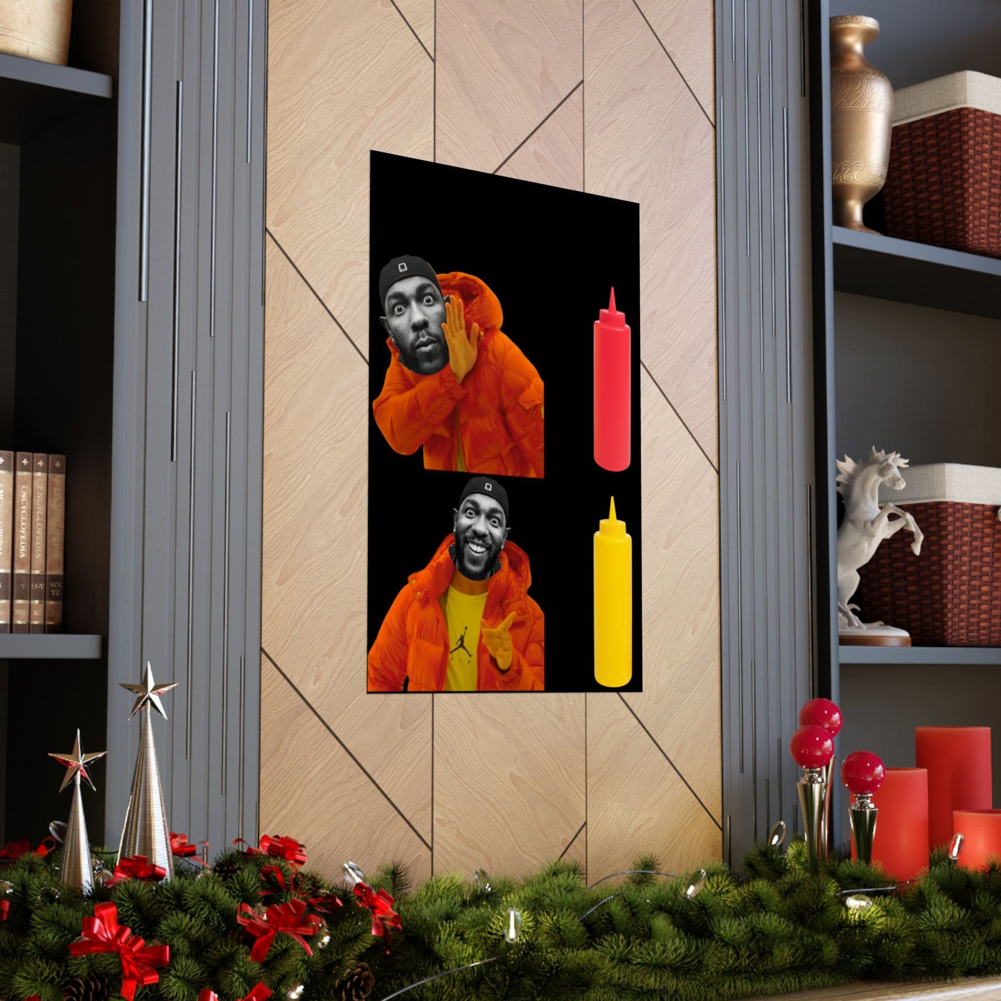 Kendrick Lamar MUSTARD Drake Meme - Matte Posters, Vibrant