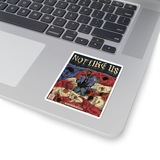 Kendrick Lamar "Not Like Us" Comic Book Cover - Stickers, Kiss-Cut