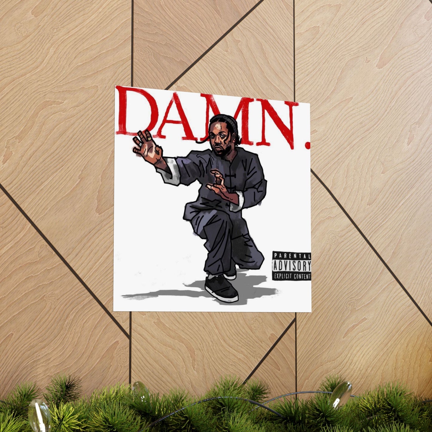 Kendrick Lamar "Kung Fu Kenny" DAMN Album - Matte Poster - Art Print – Hip Hop Matte Wall Decor – Rap Music Fan Gift