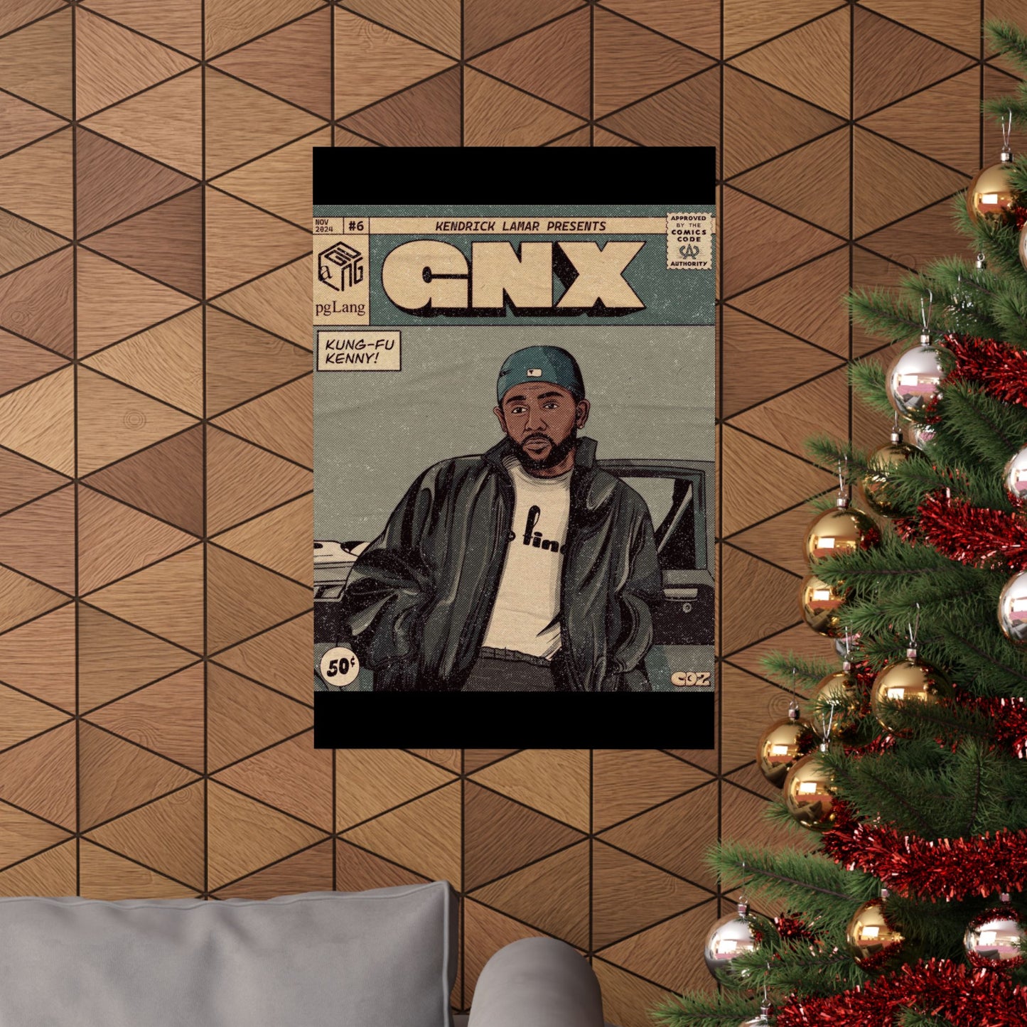 Kendrick Lamar "GNX" Comic Book Cover - Matte Poster – Wall Art Print | Hip-Hop Room Decor | Rap Album Cover Aesthetic