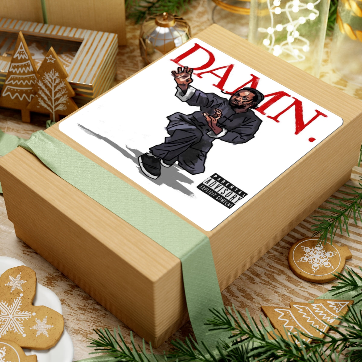 Kendrick Lamar "Kung Fu Kenny" DAMN Album - Stickers, Kiss-Cut