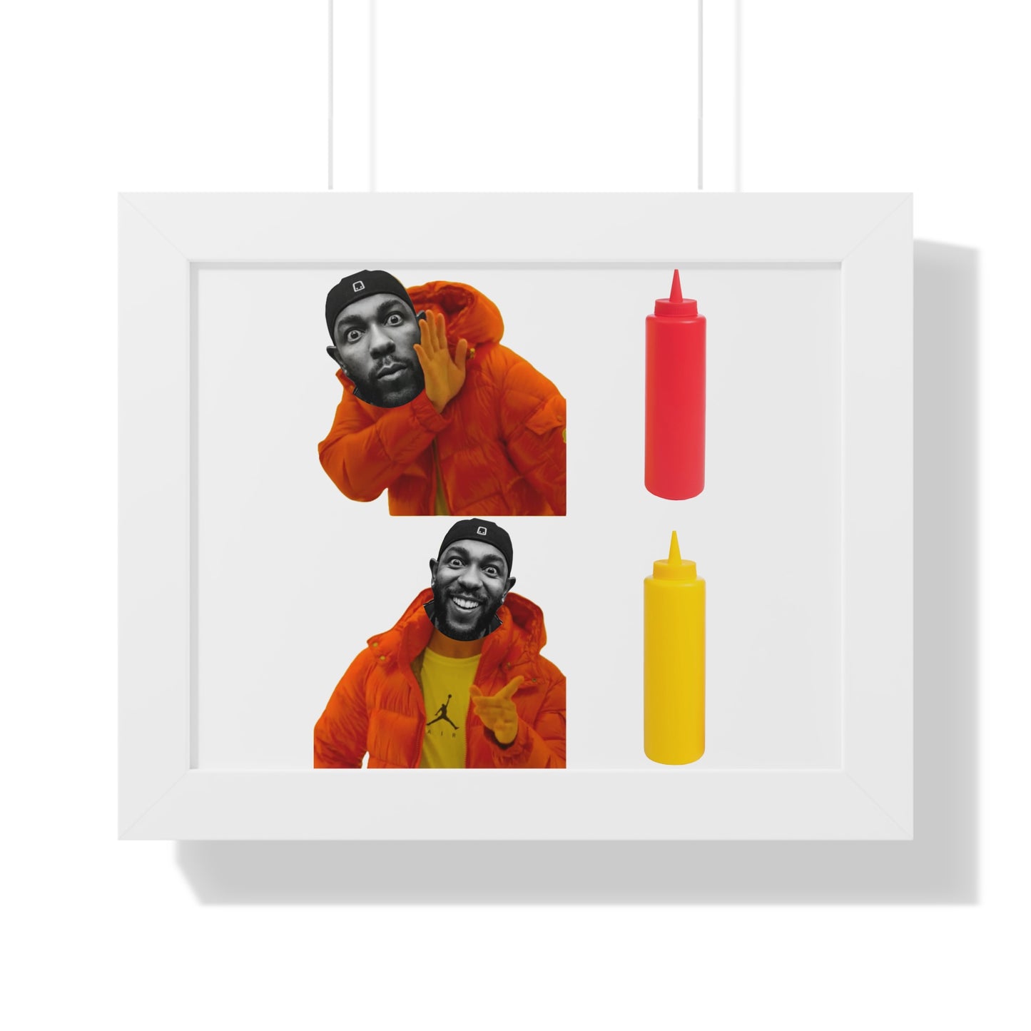 Kendrick Lamar MUSTARD Drake Meme - Framed Poster