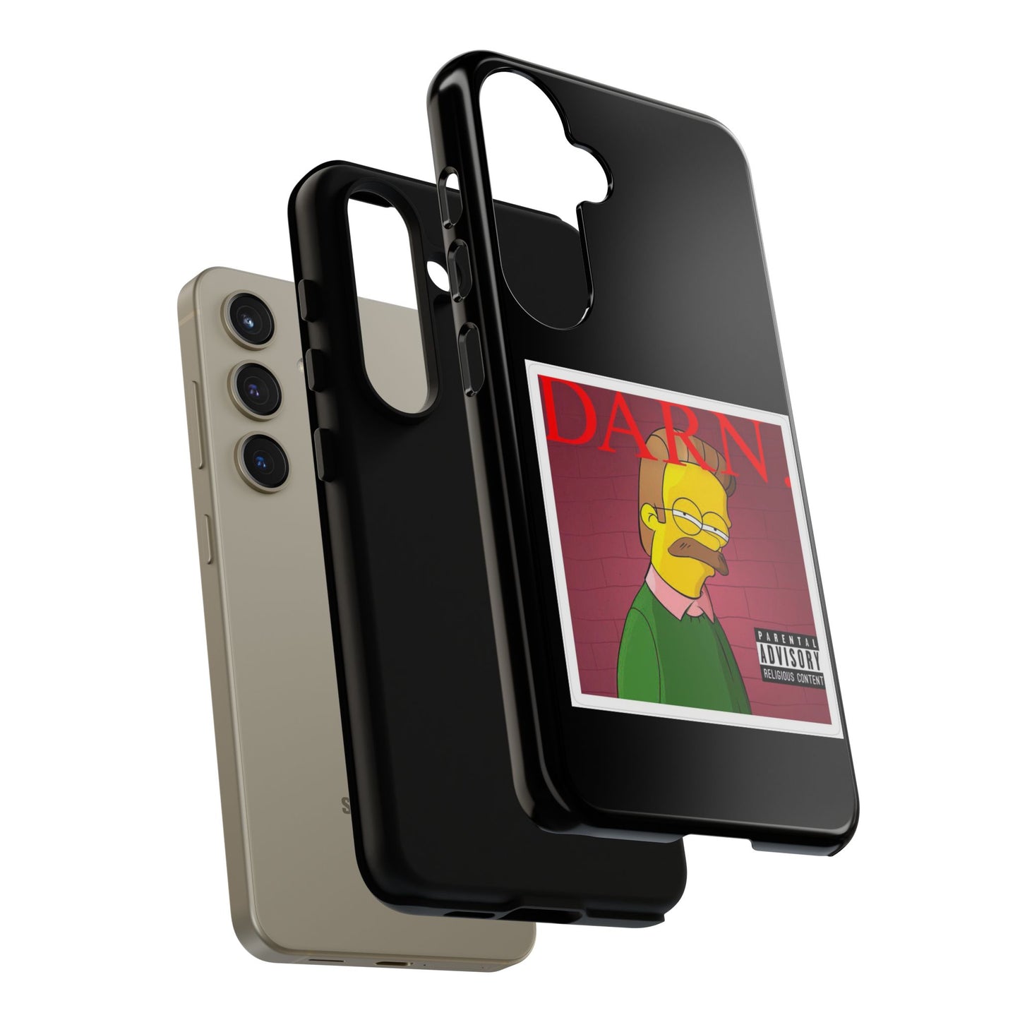 Kendrick Lamar X Simpsons "DARN" Ned Flanders Tough Phone Case – Funny Rap Mashup Cover for iPhone, Samsung, & More