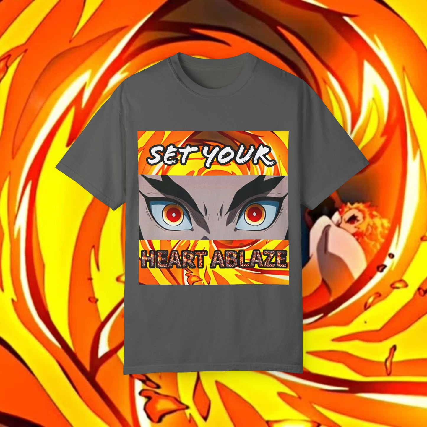 "Set Your Heart Ablaze" Rengoku Demon Slayer T-Shirt